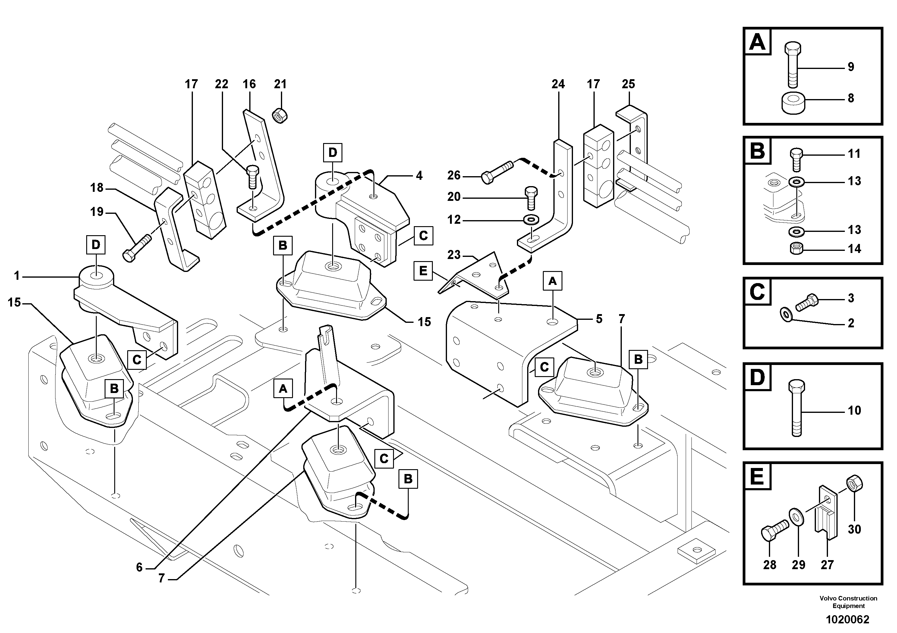 Engine mounts — volvo parts diagram
