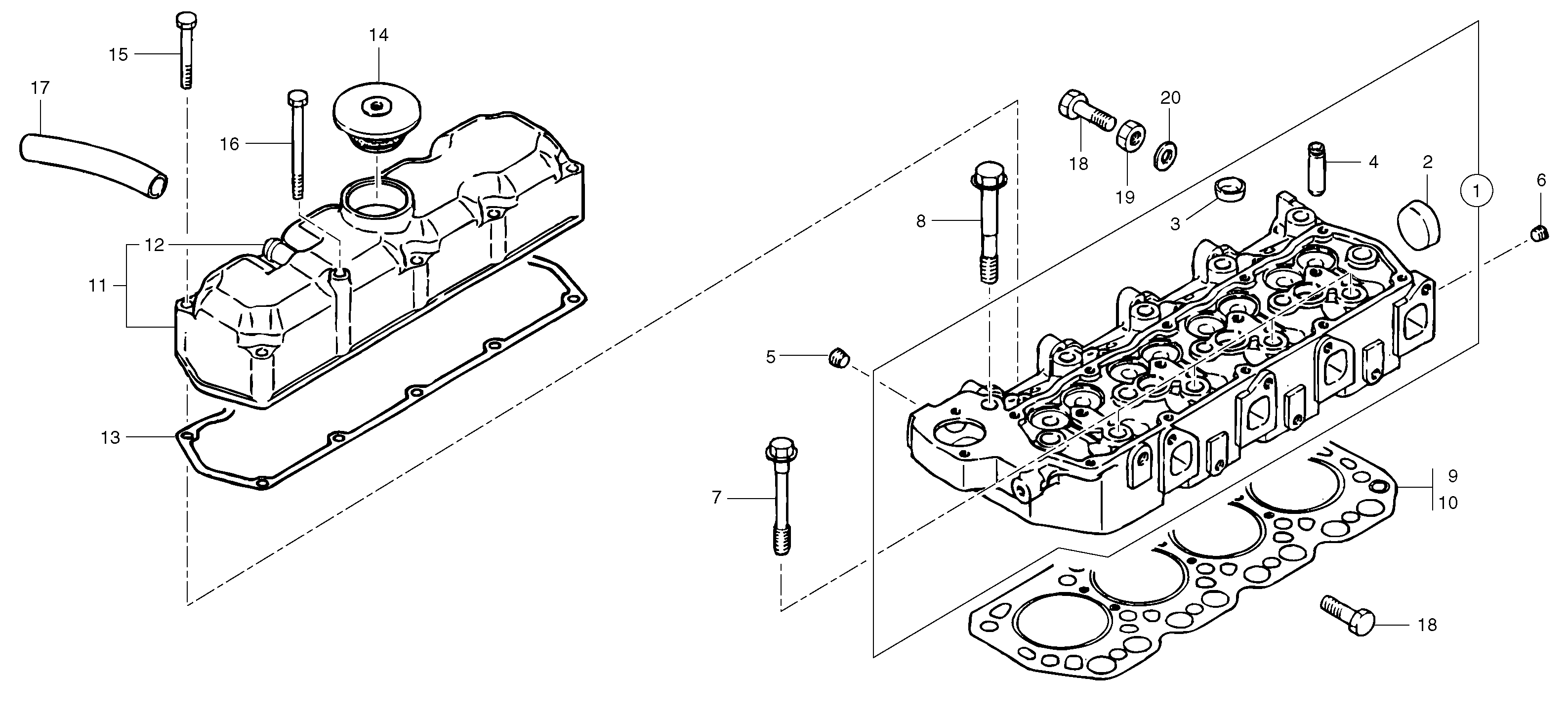 Cylinder head — volvo parts diagram