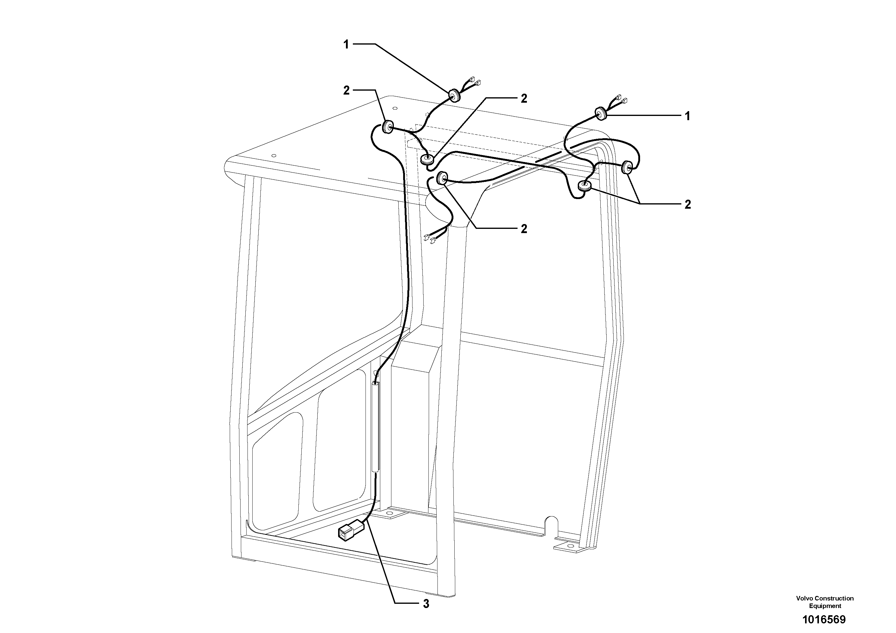 Electrical system / Canopy — volvo parts diagram