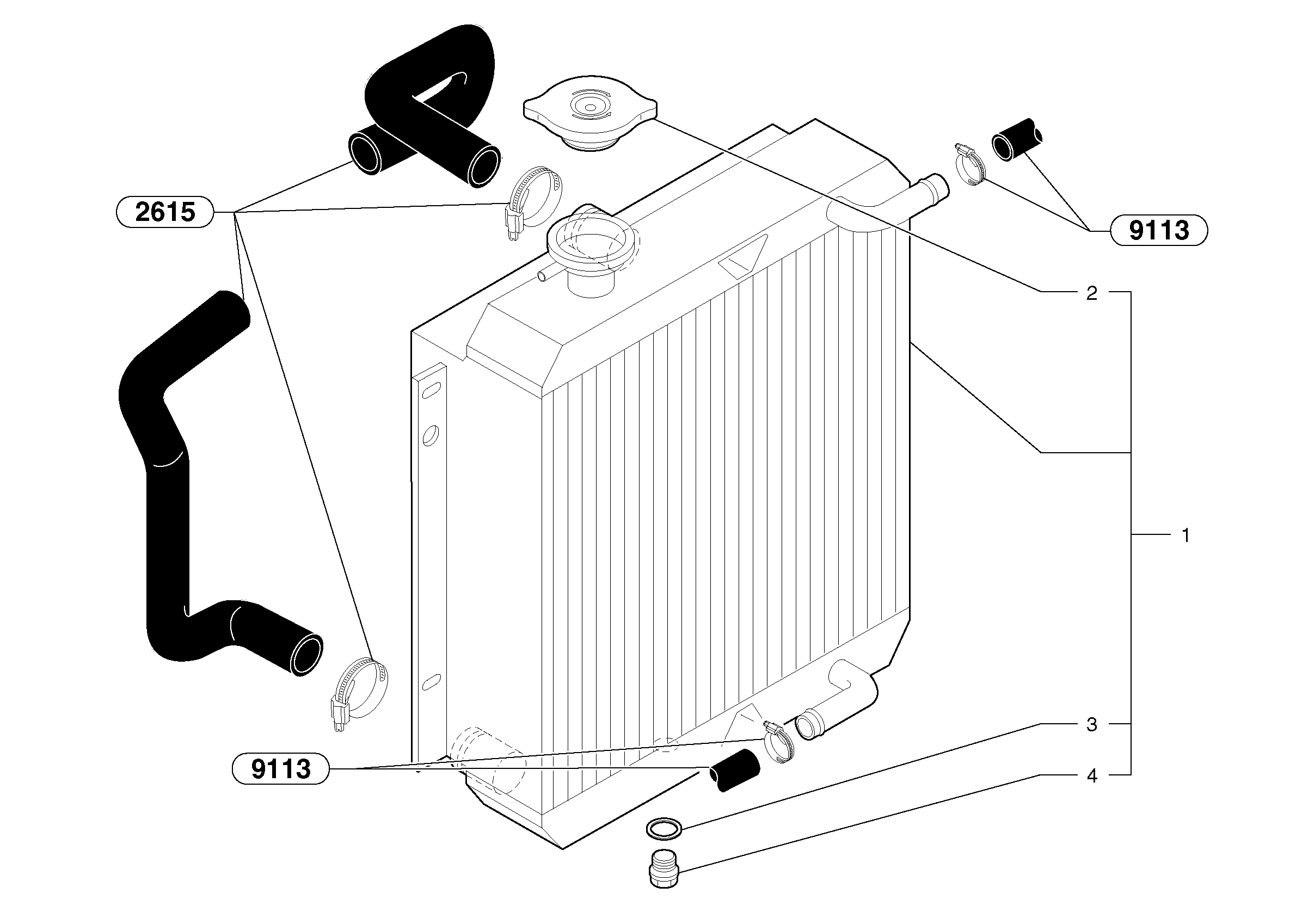 Radiator ( water ) / oil cooler — volvo parts diagram