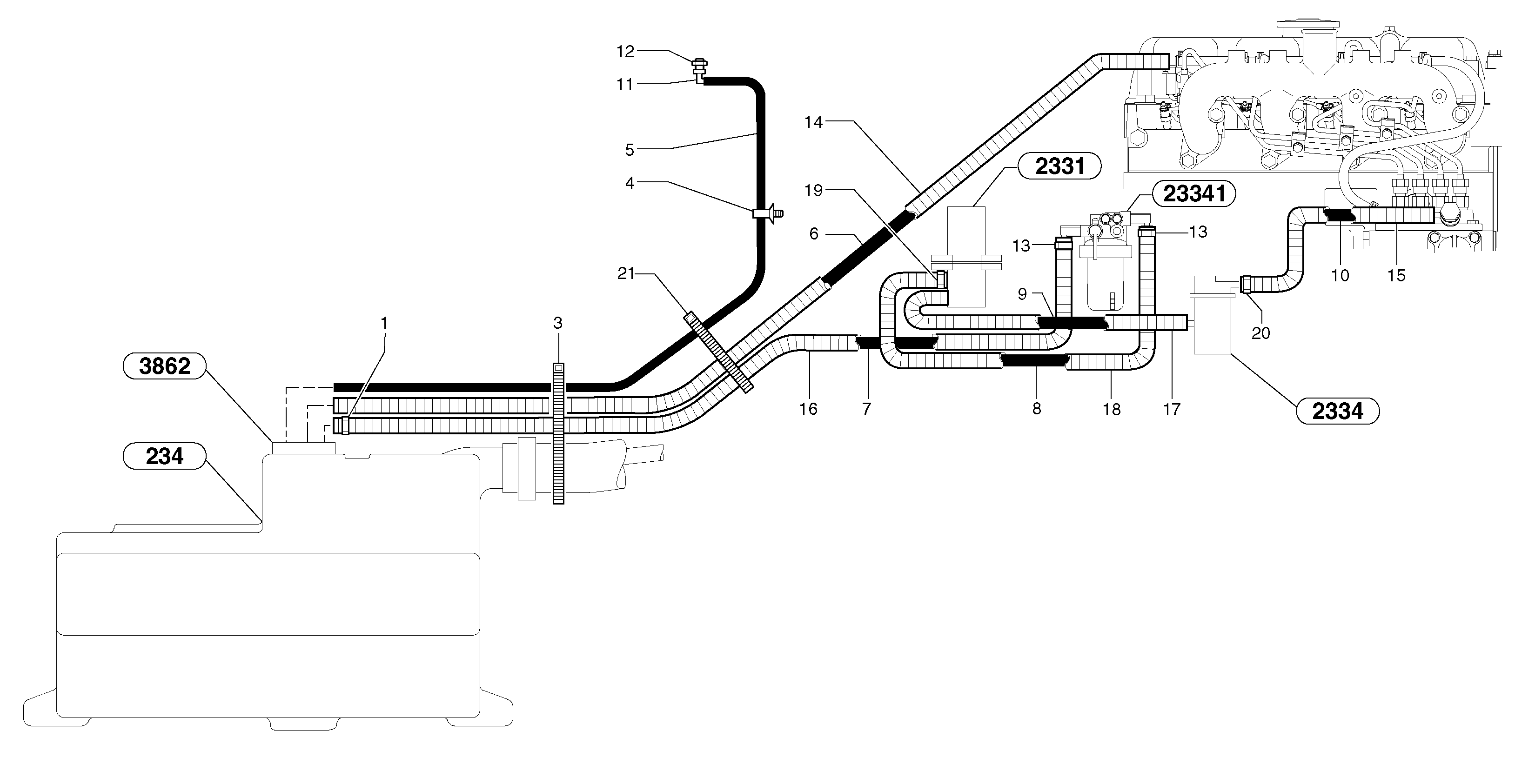 Fuel circuit — volvo parts diagram