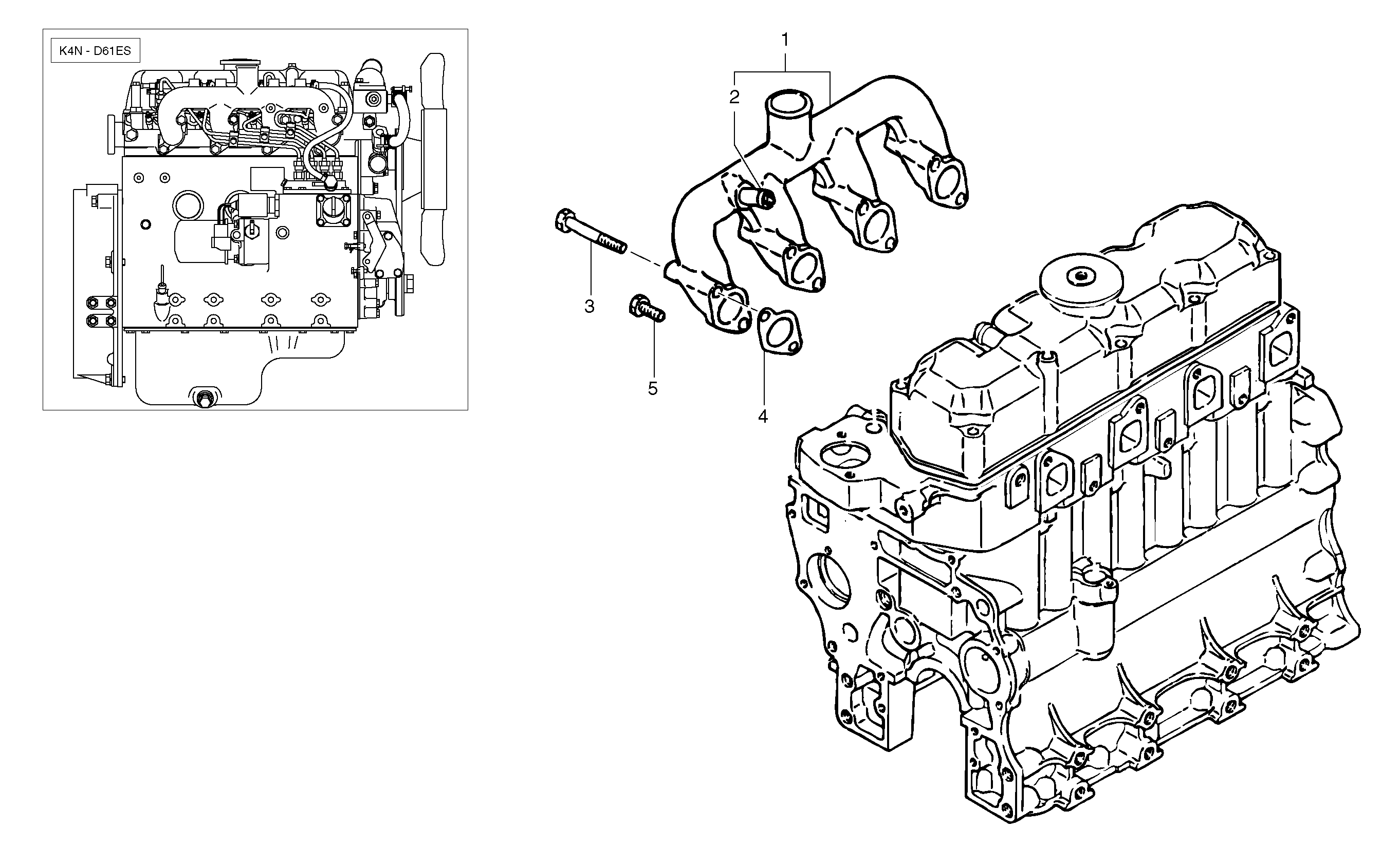Intake manifold  K4N-D61ES — volvo parts diagram