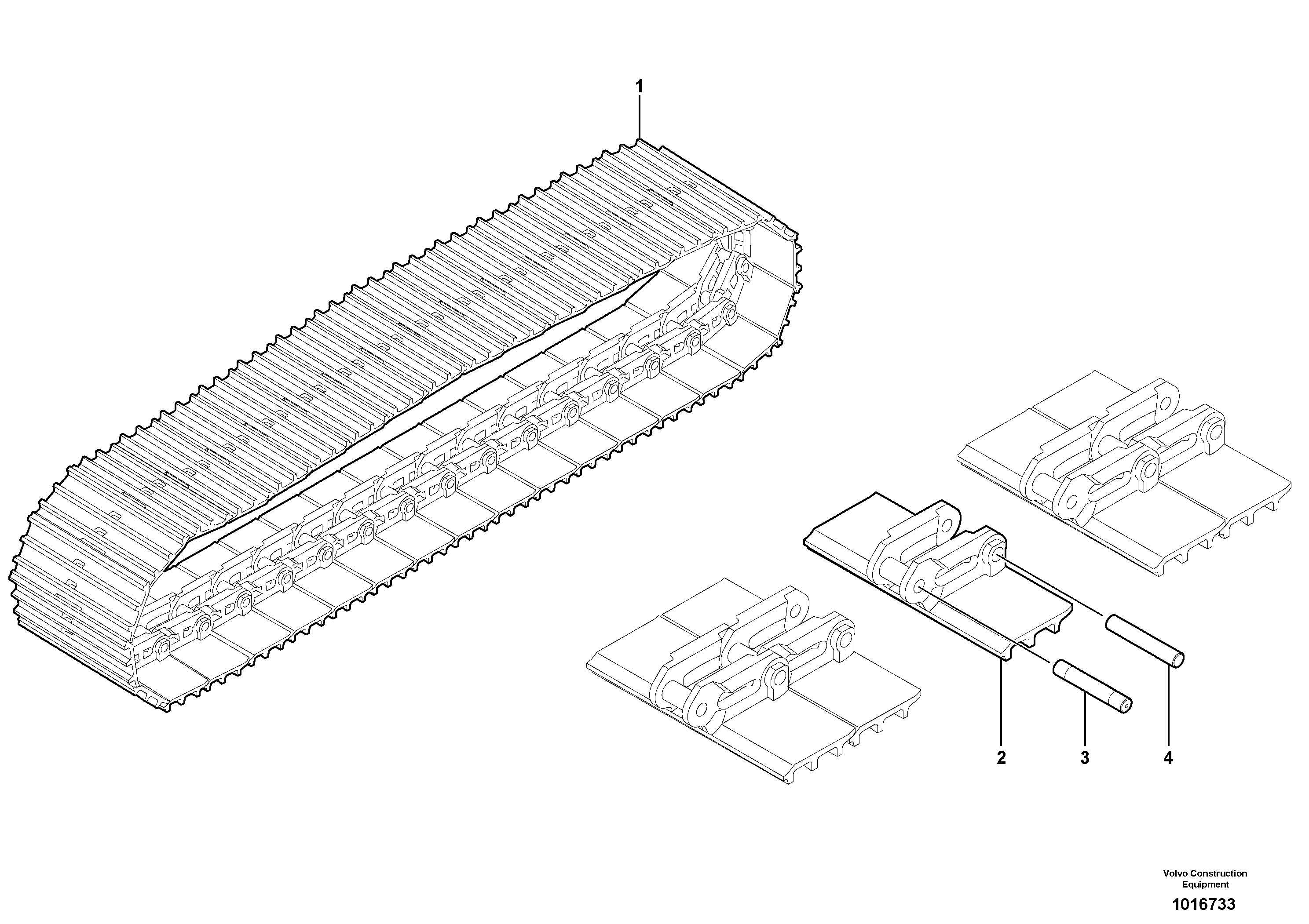 Steel tracks — volvo parts diagram