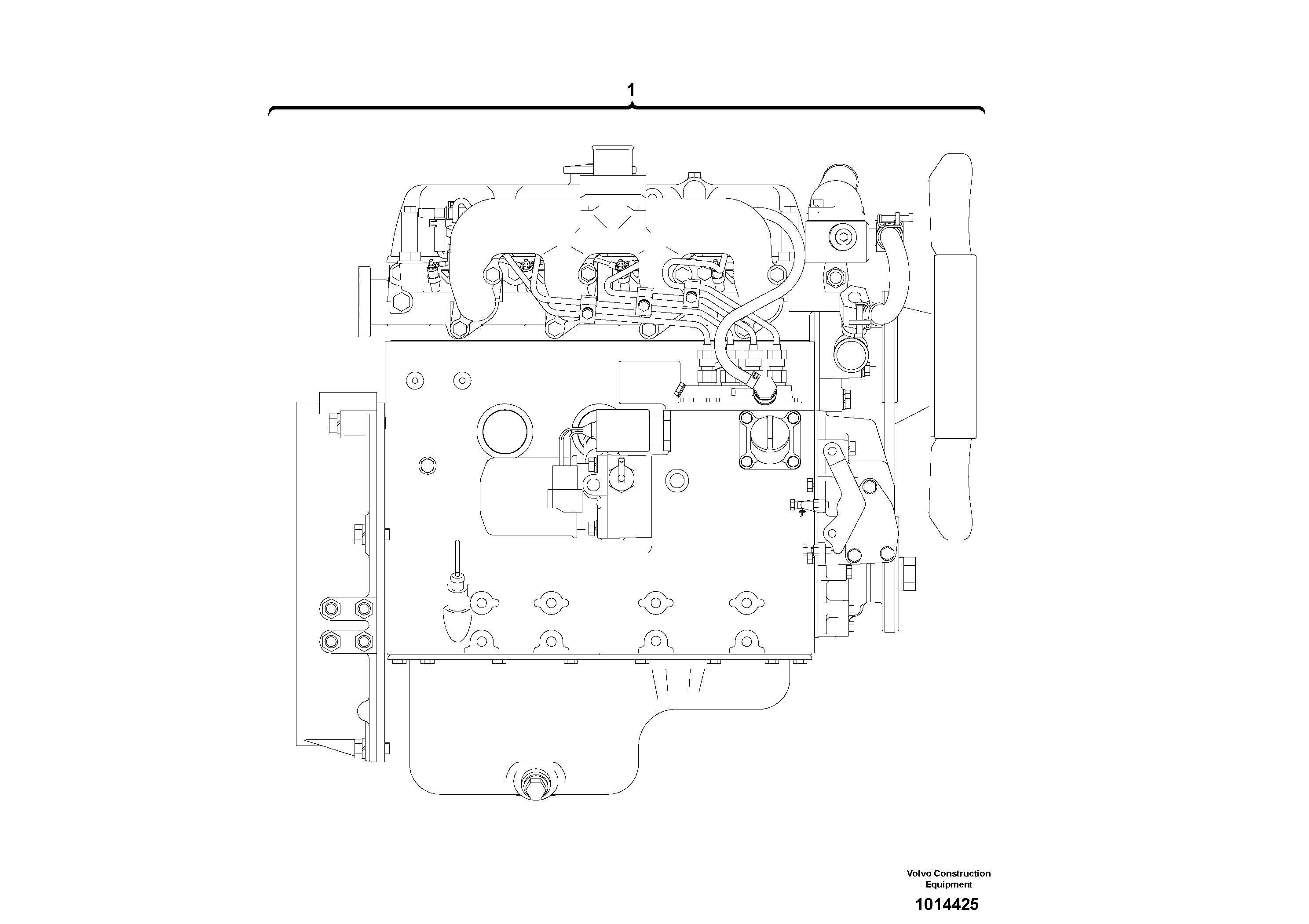 Engine  K4N-Y1D61ES / K4N-Z2D61ES — volvo parts diagram