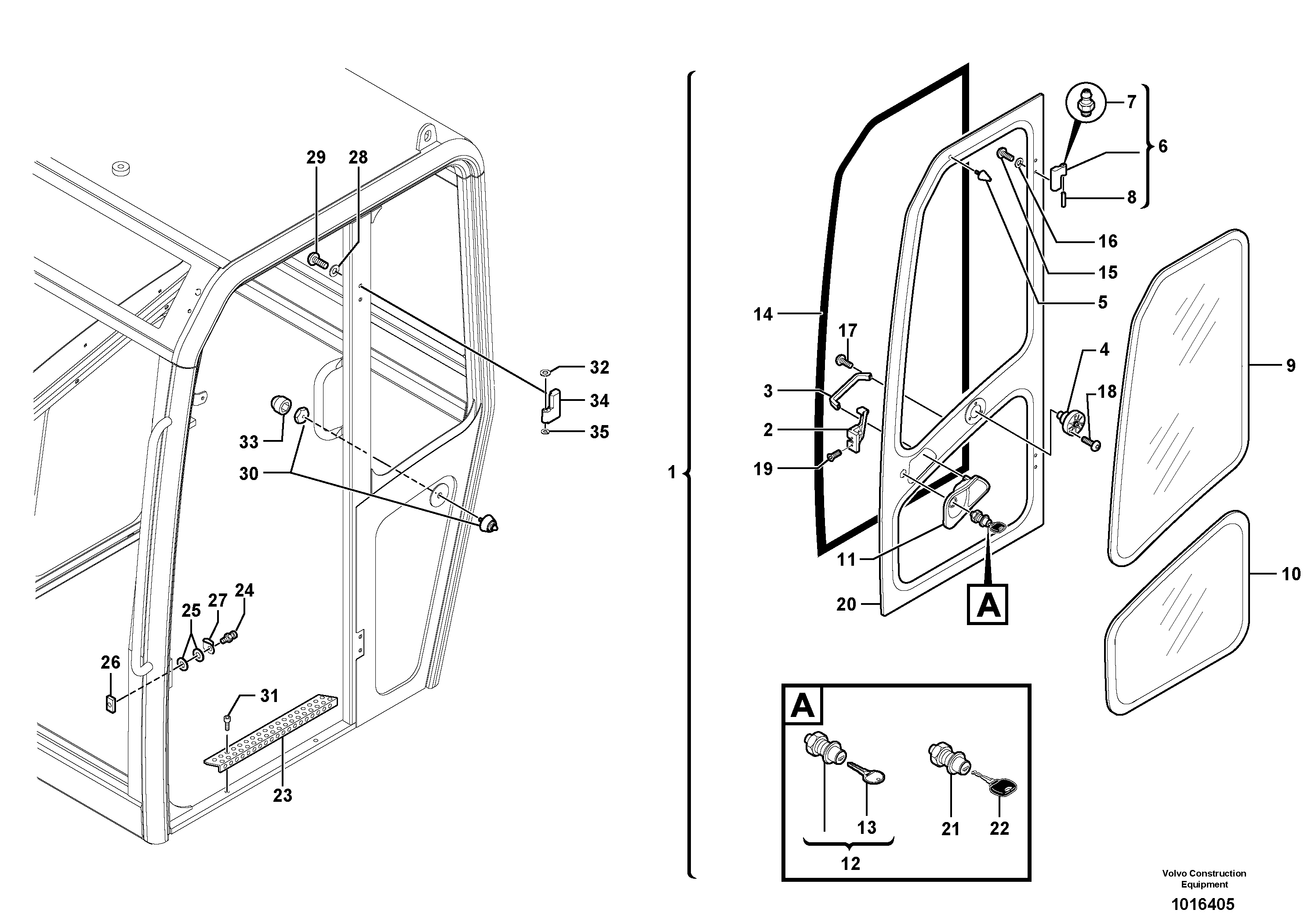 Cab : door — volvo parts diagram