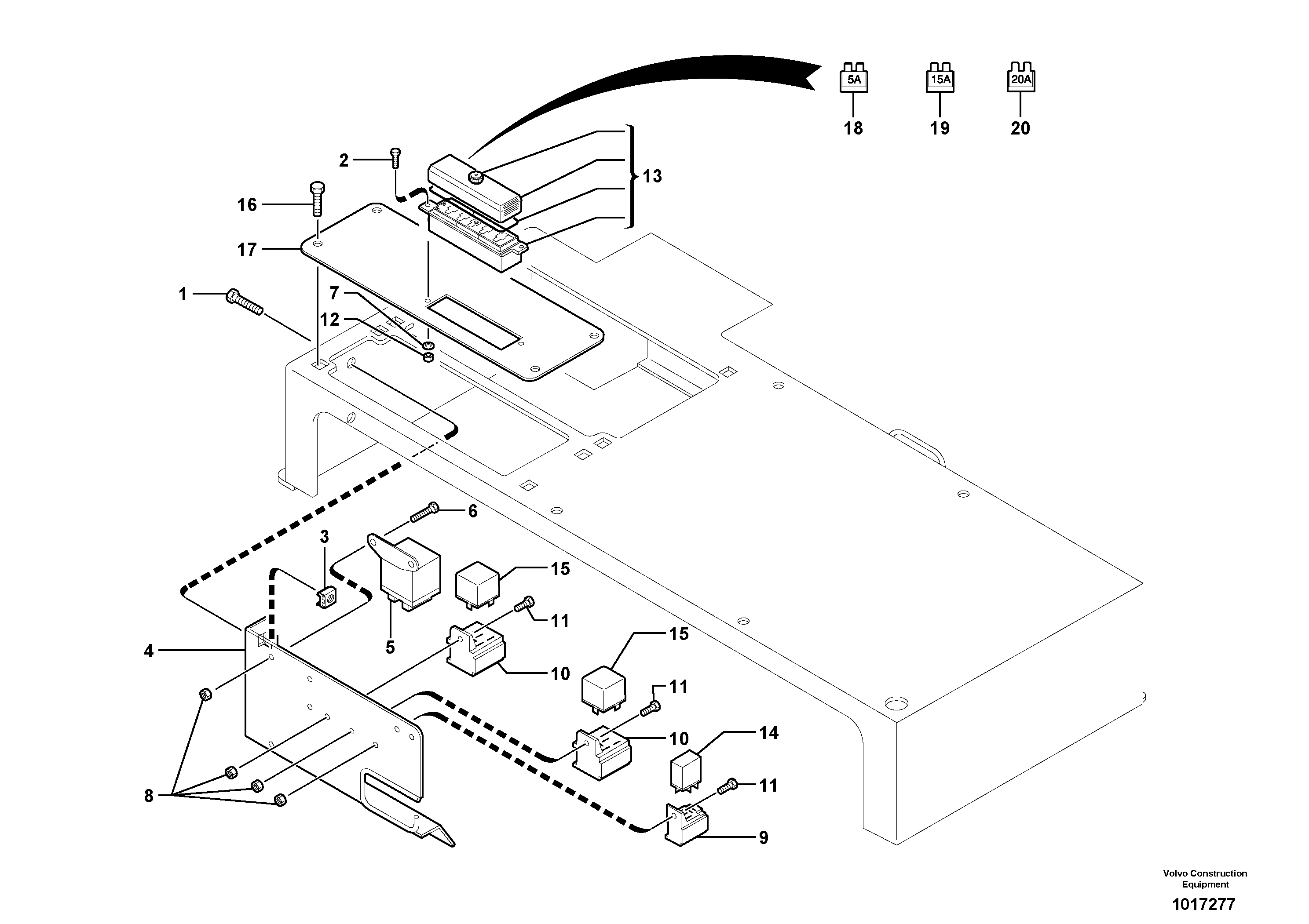 Electric installation on driver's seat — volvo parts diagram