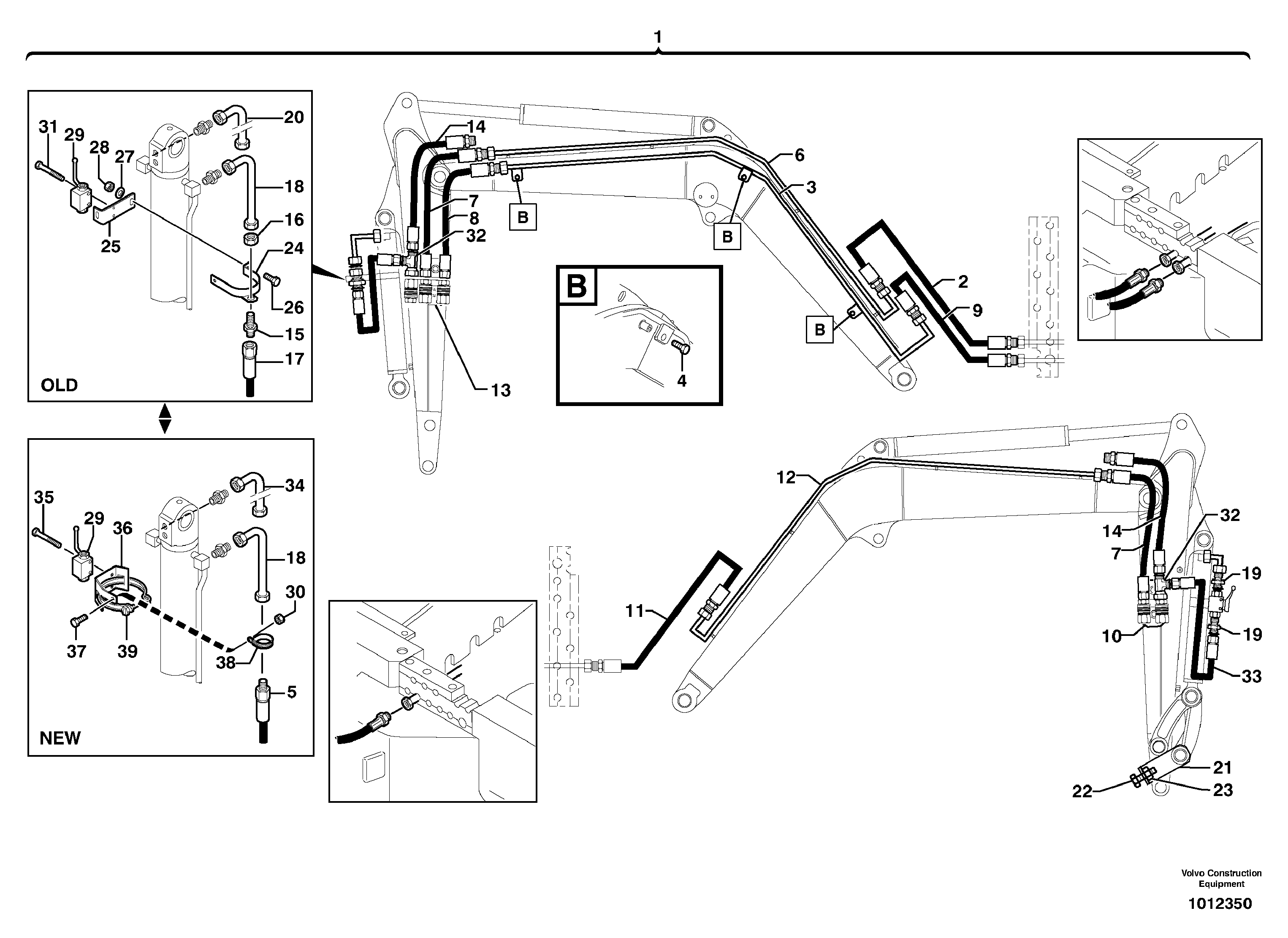 Hydr. circuit. ( attachment ) ( grab jaw ) — volvo parts diagram