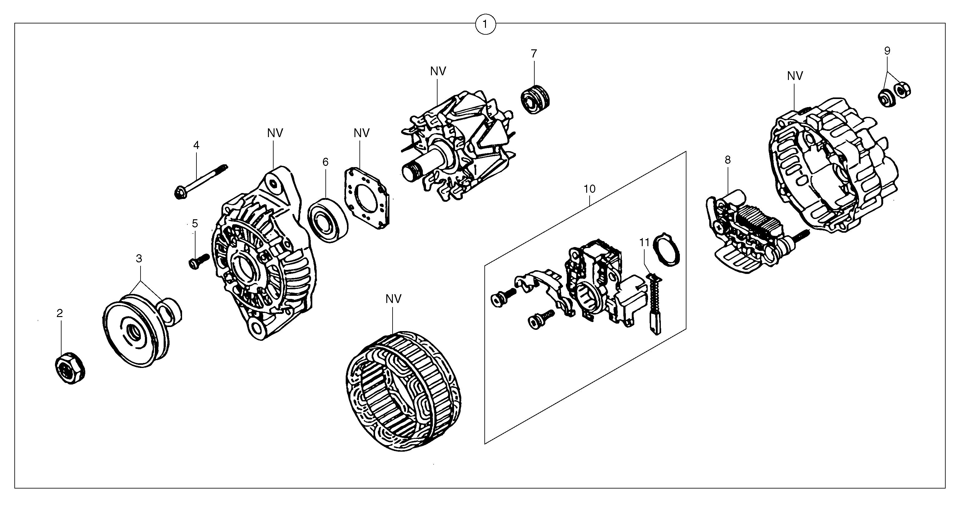 Alternator 12 V - 40 A — volvo parts diagram