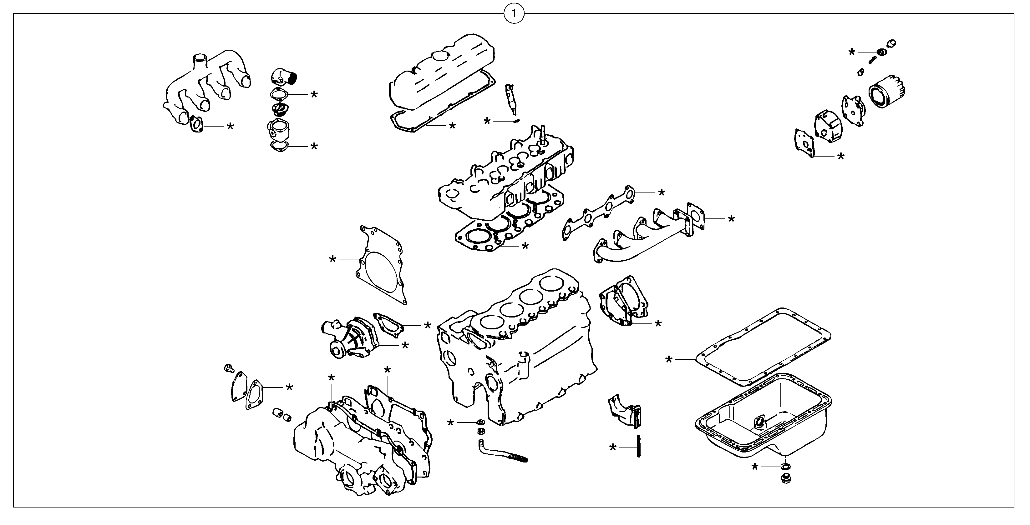 Repair kits for engine — volvo parts diagram