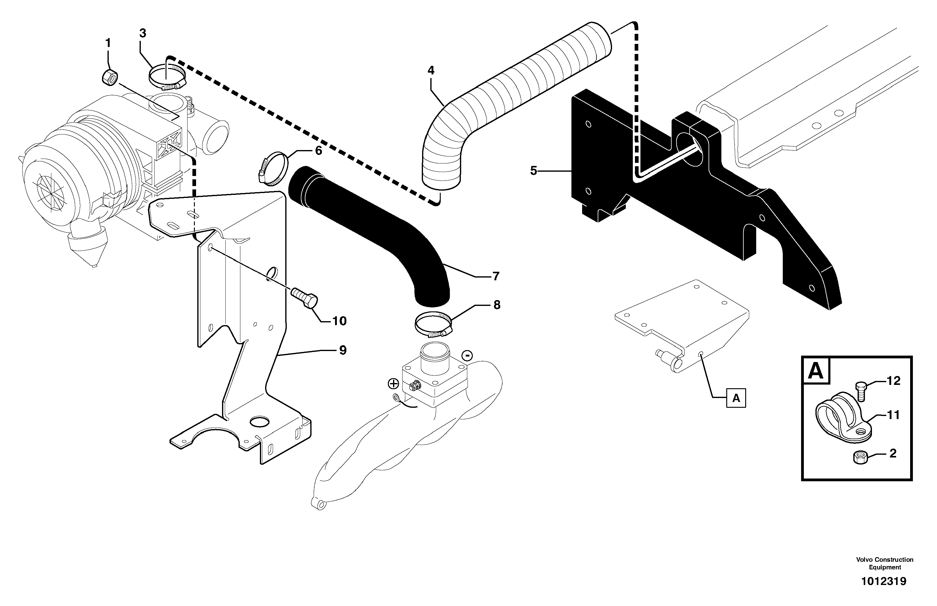 Intake / air filter  K4N-Y1D61ES / K4N-Z2D61ES — volvo parts diagram
