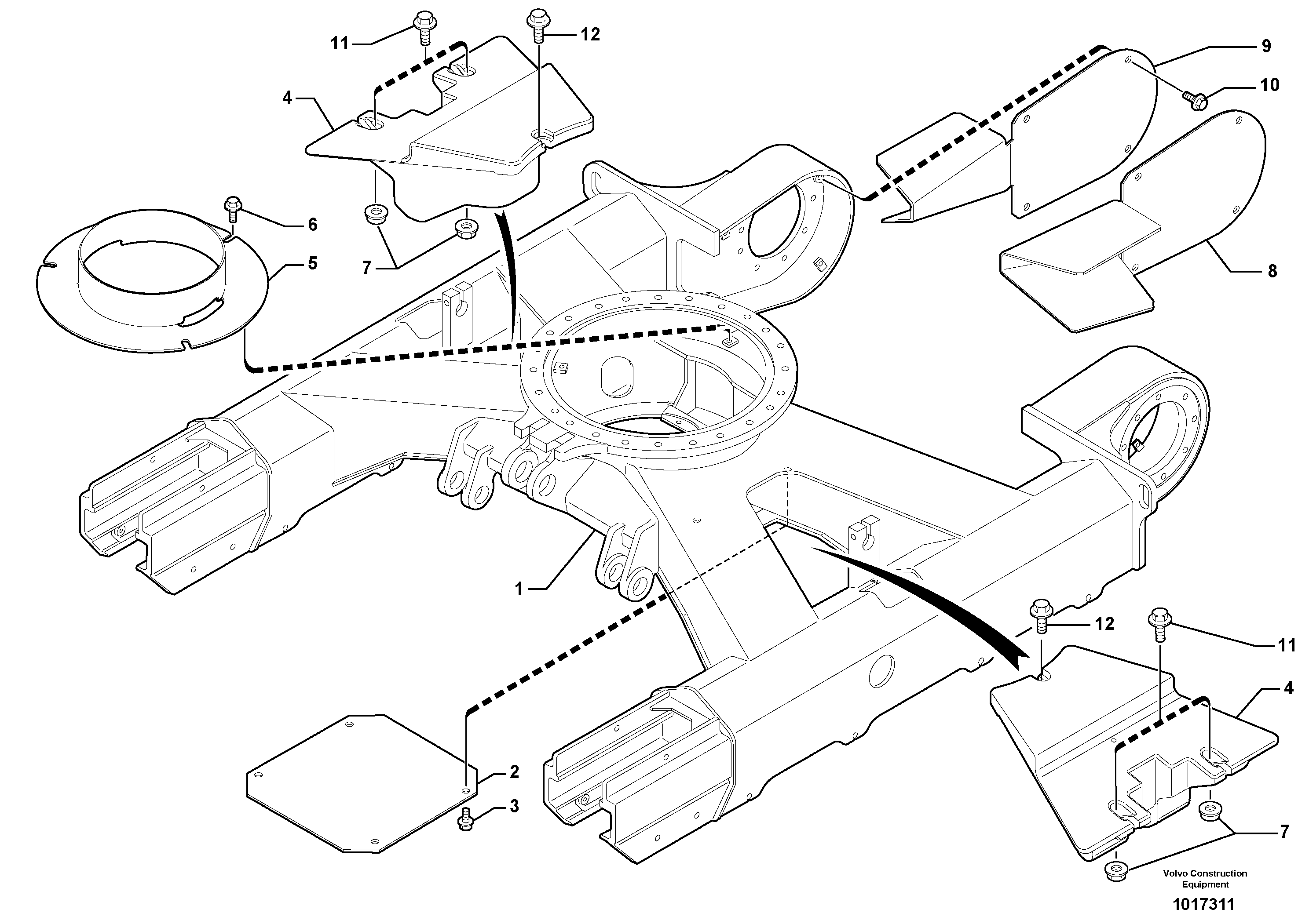 Lower frame — volvo parts diagram