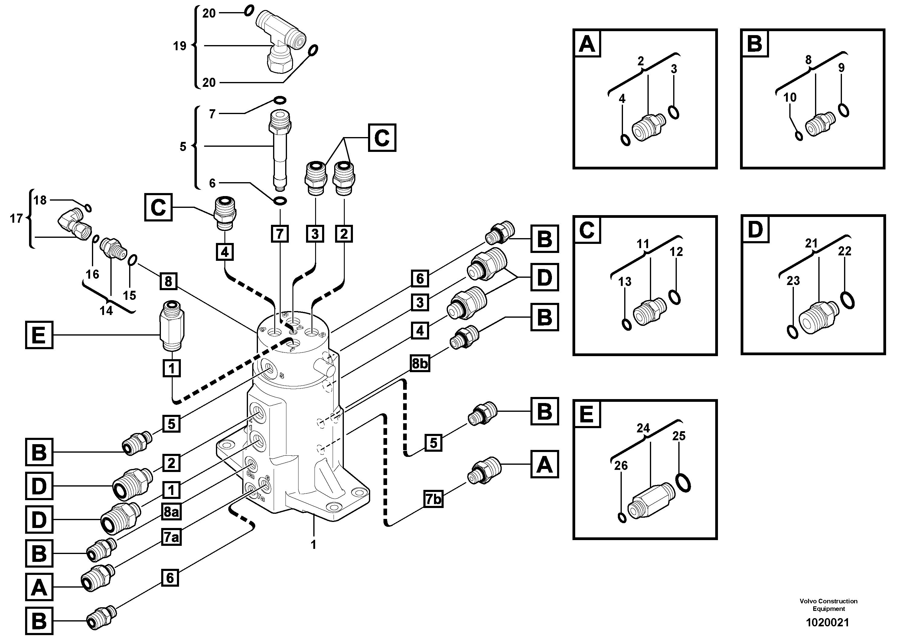 Swivel joint equipment — volvo parts diagram