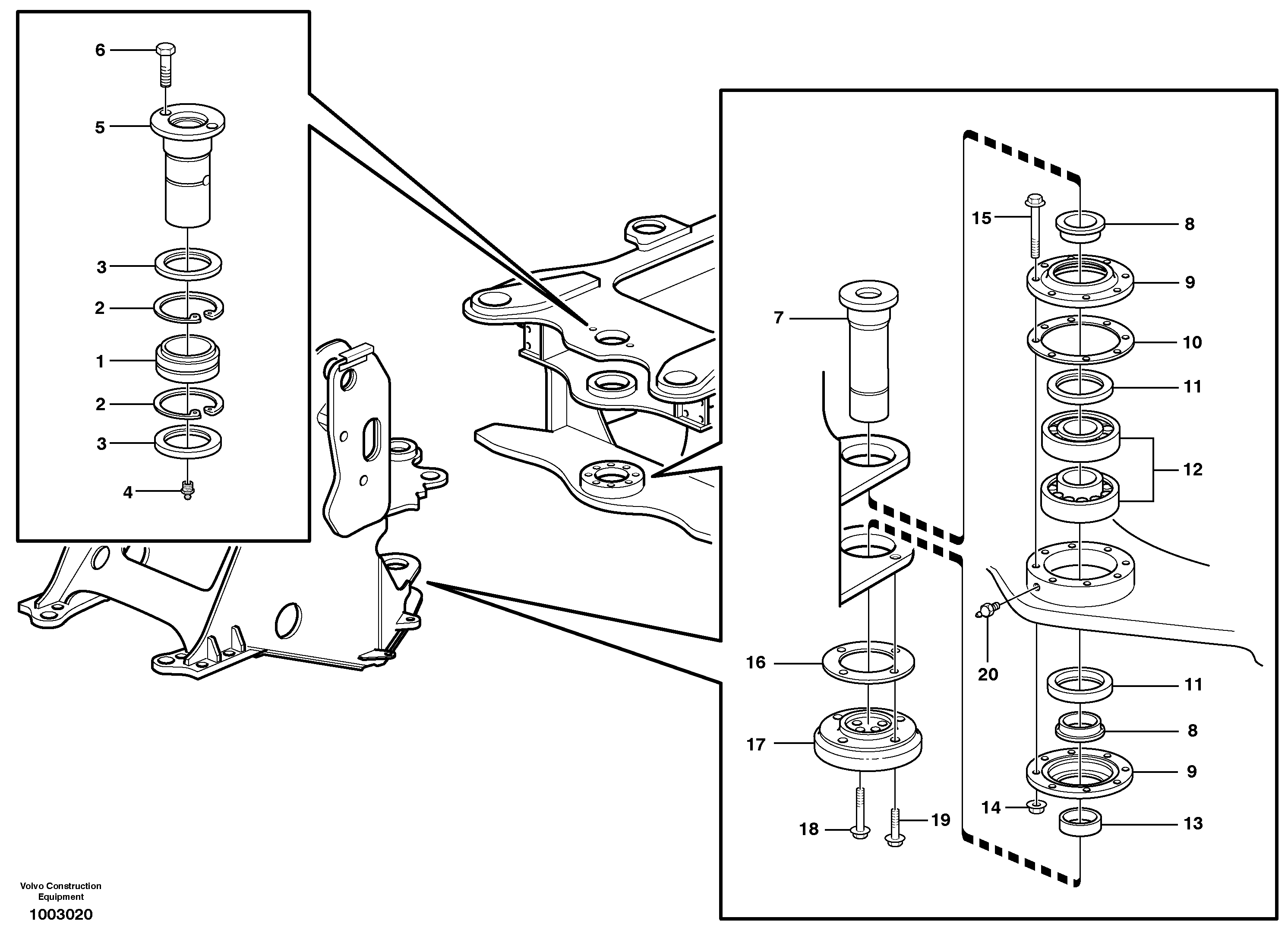 Frame link  STD, OPEN ROPS — volvo parts diagram