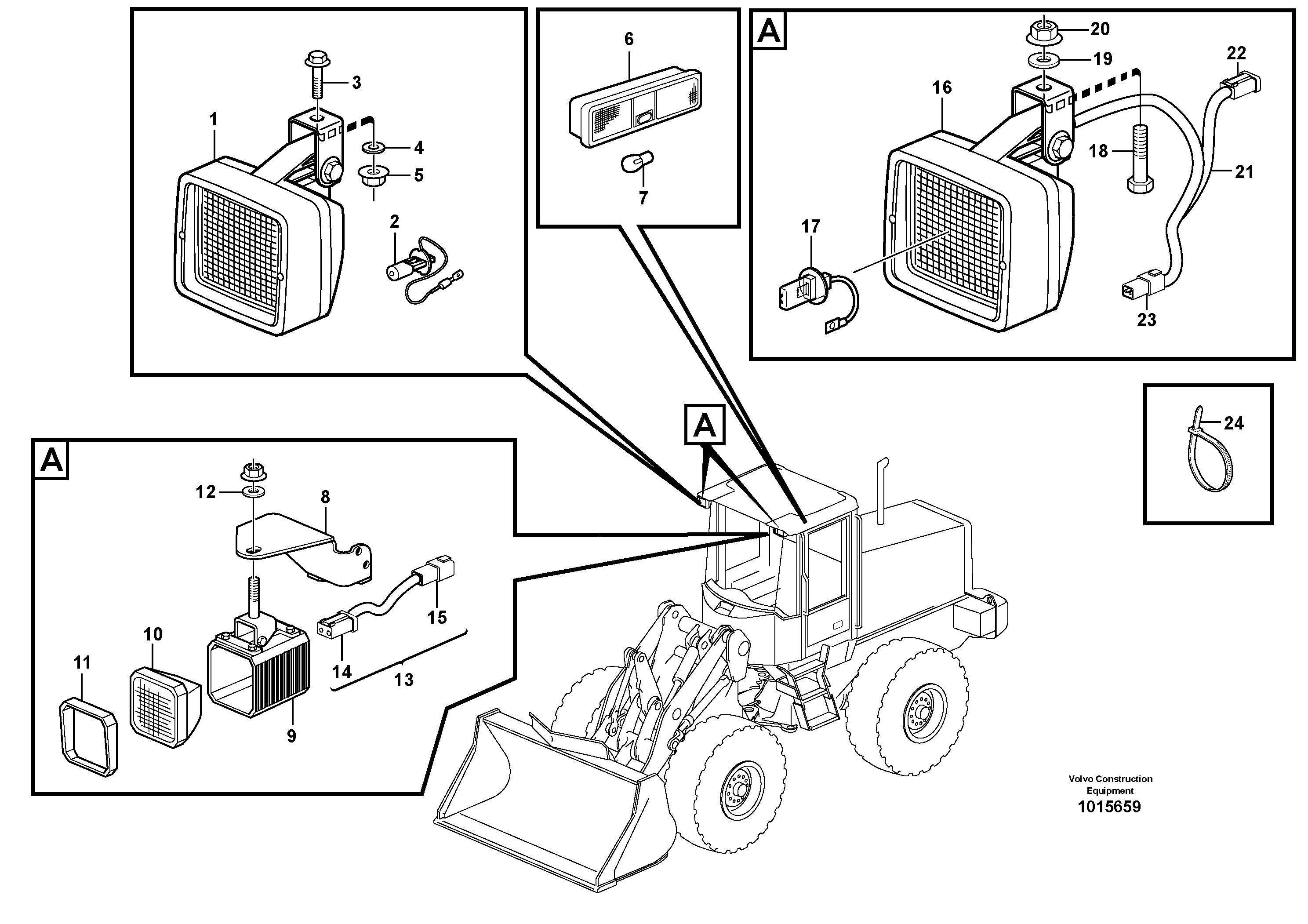 Lighting, cab — volvo parts diagram