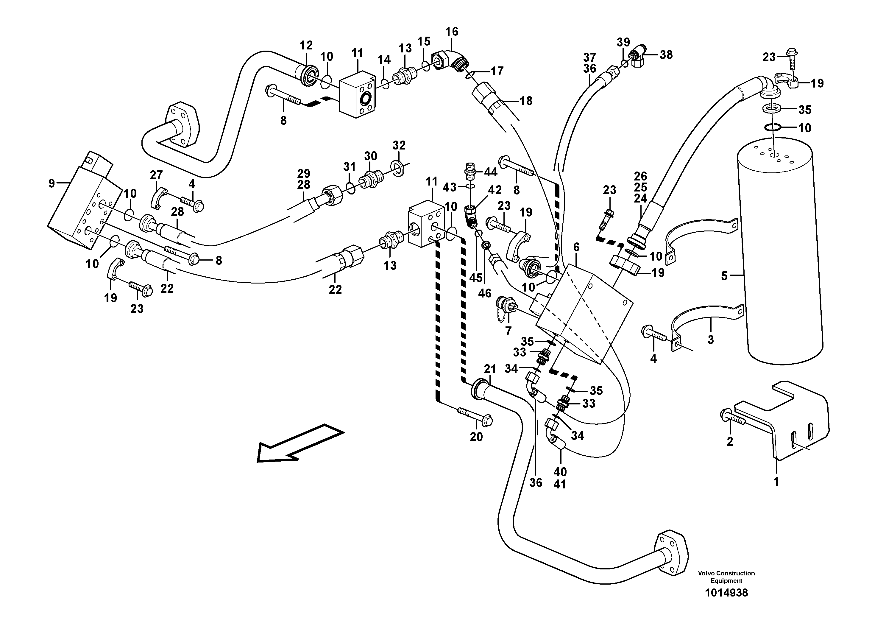 Boom suspension system — volvo parts diagram