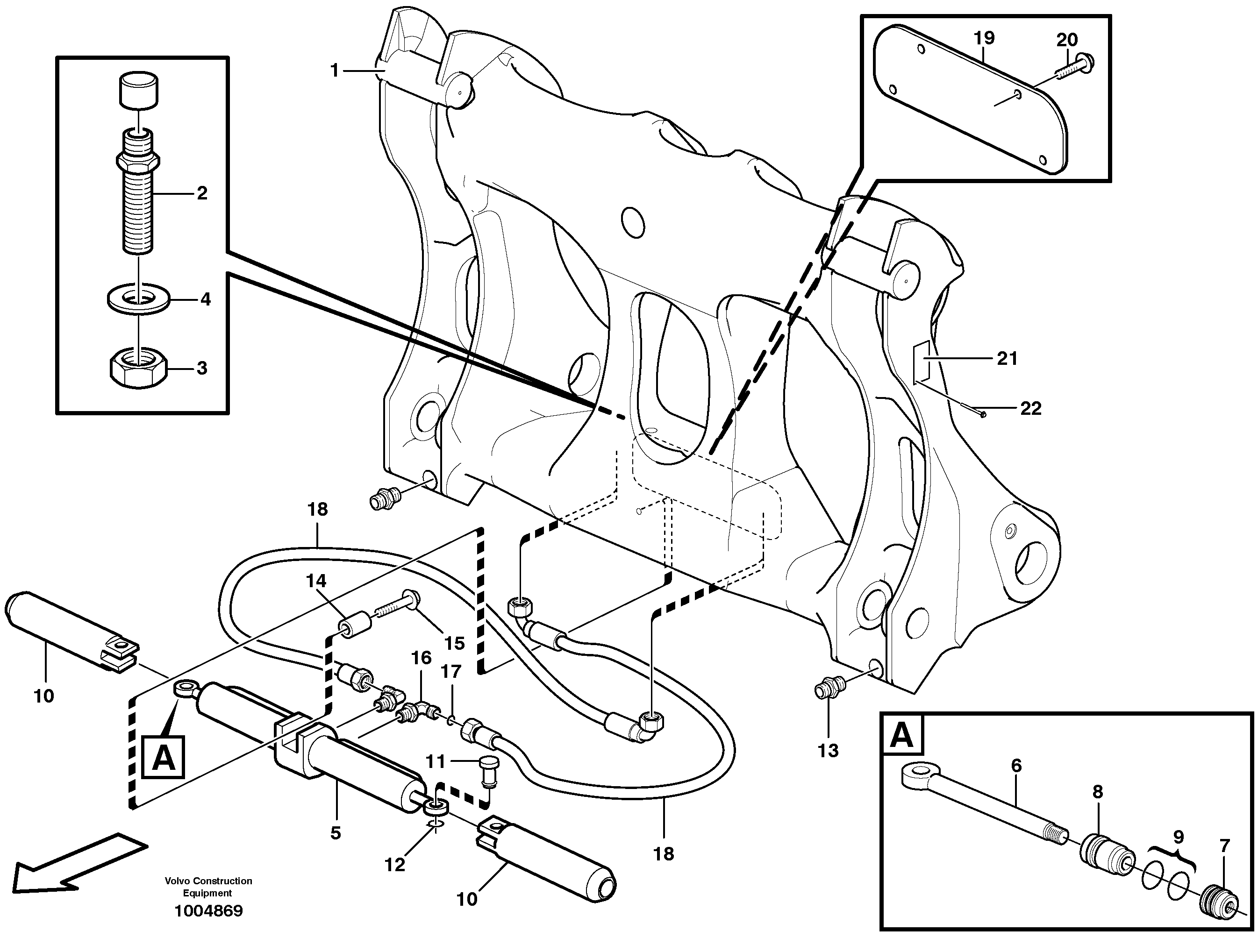 Attachment bracket  80856 — volvo parts diagram