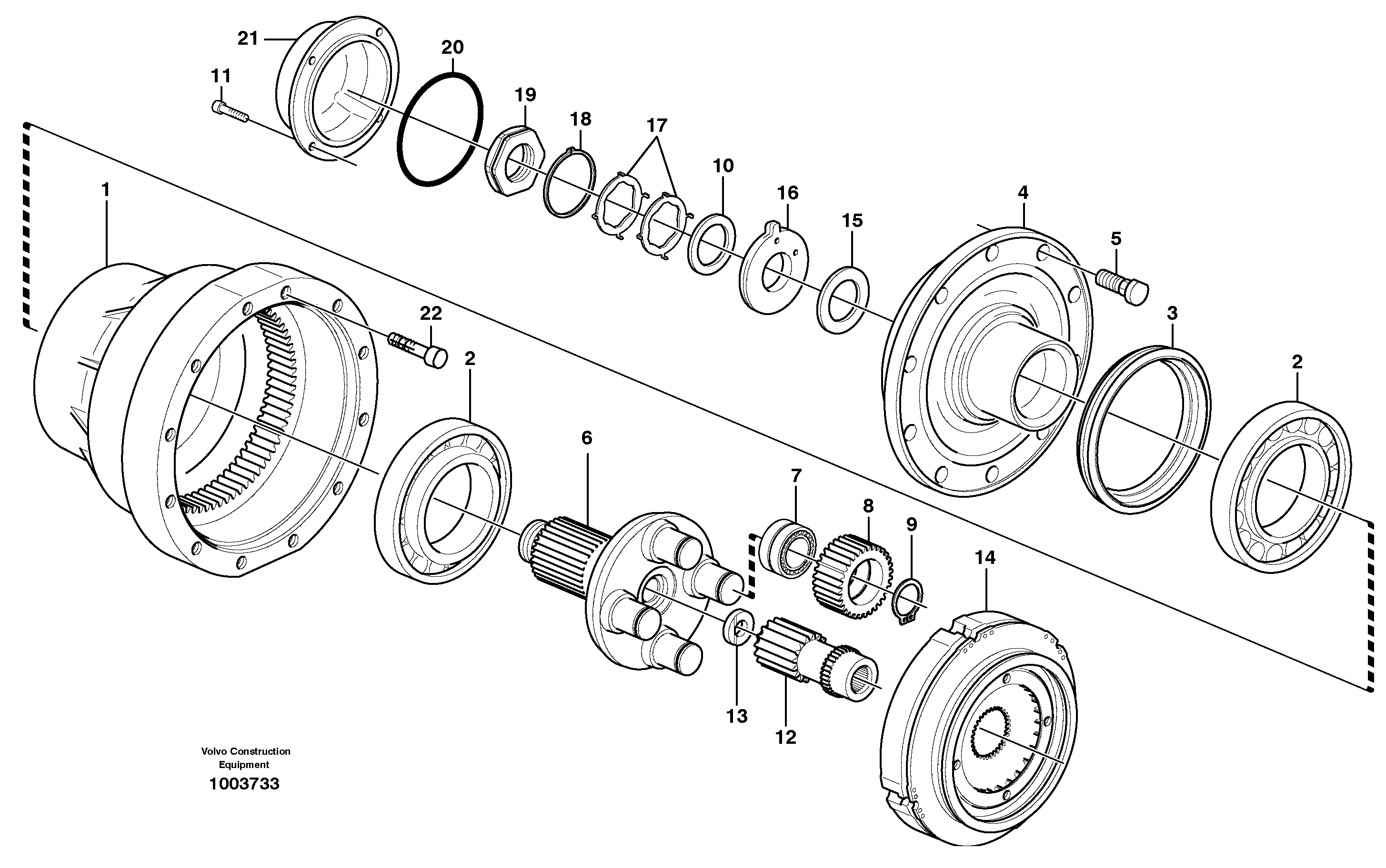Planetary axle, rear  23932 (80952) — volvo parts diagram