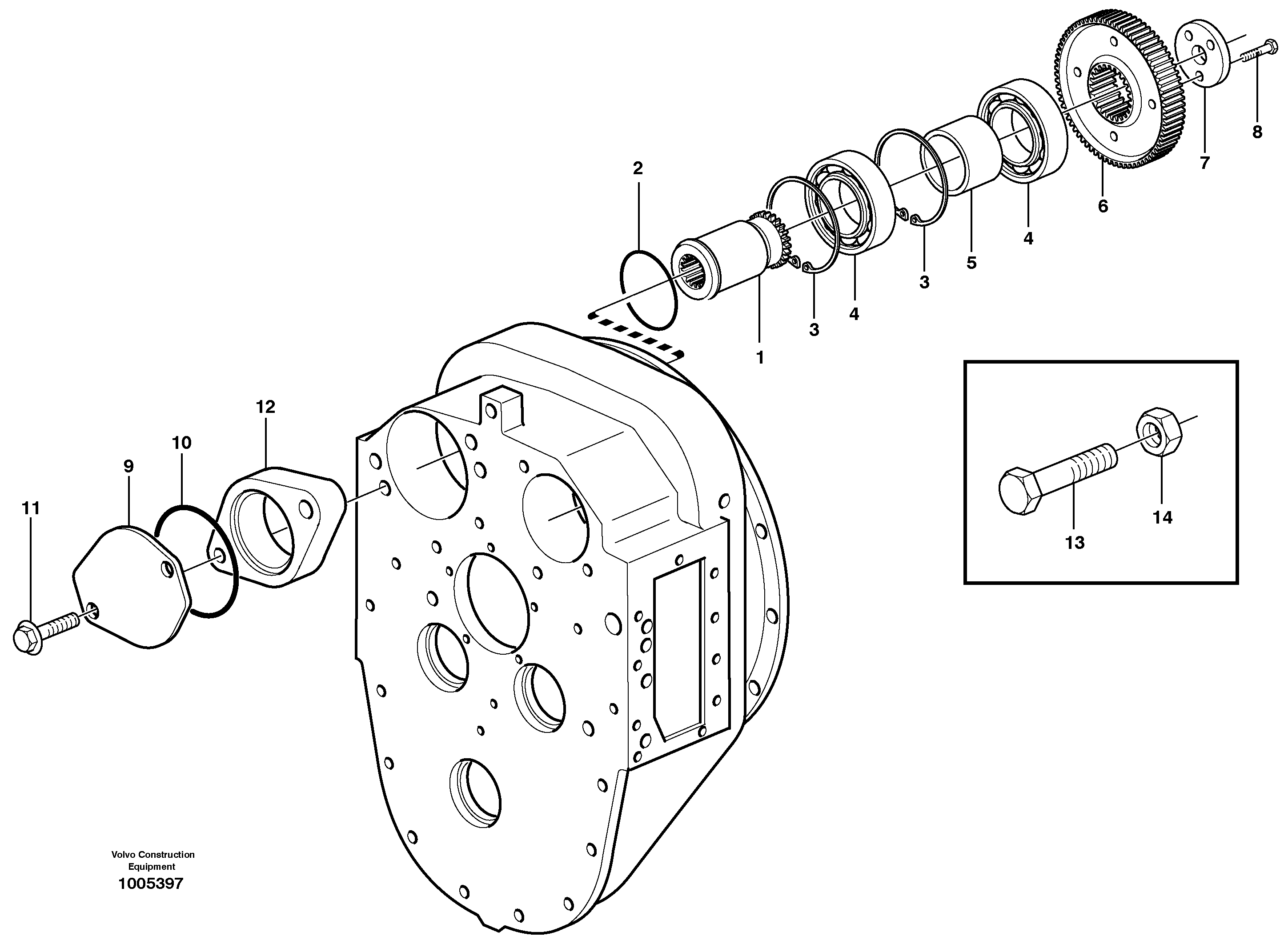 Pump drive  22532 — volvo parts diagram