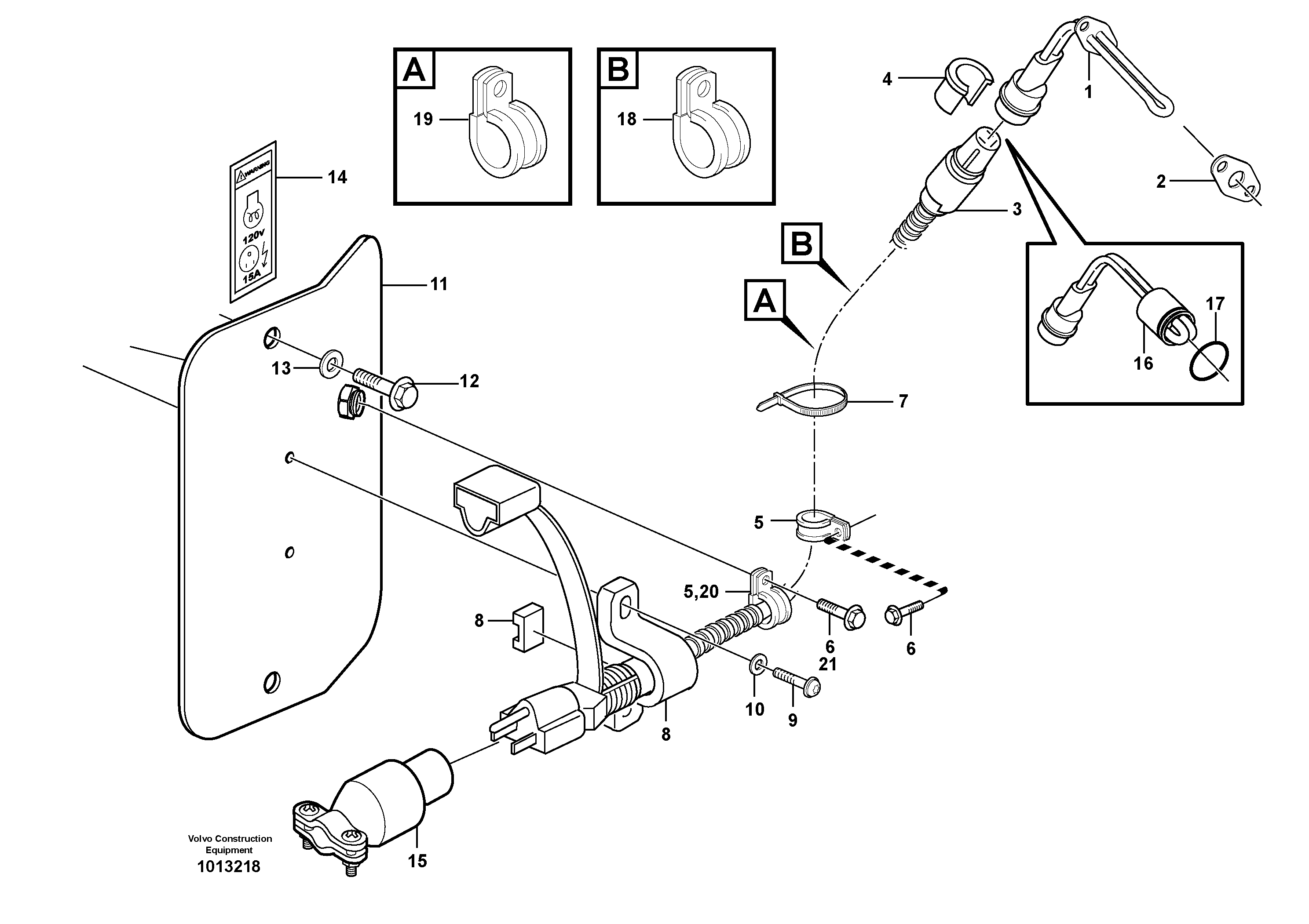 Engine heater — volvo parts diagram