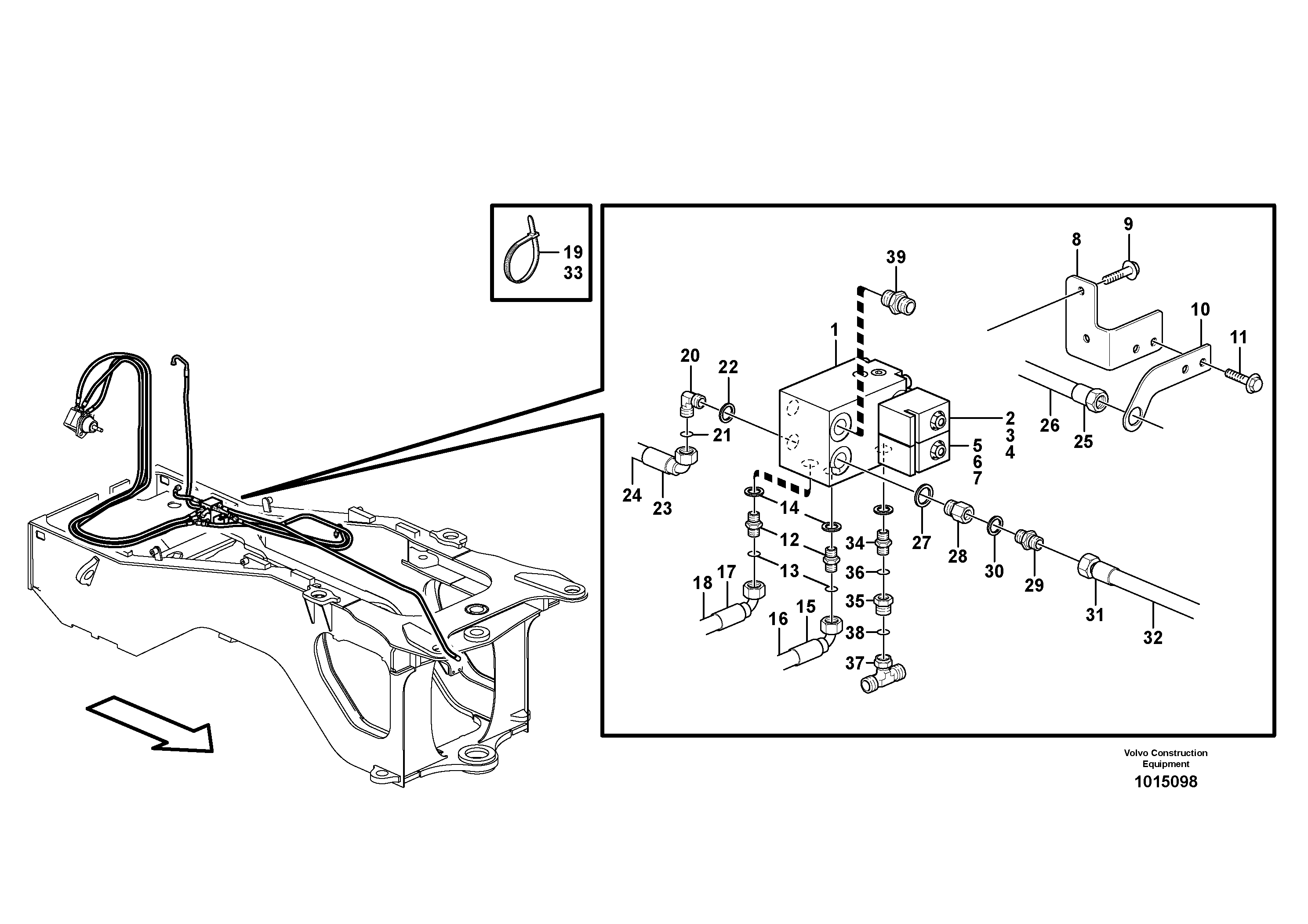 Hoses to fan drive  82646 — volvo parts diagram