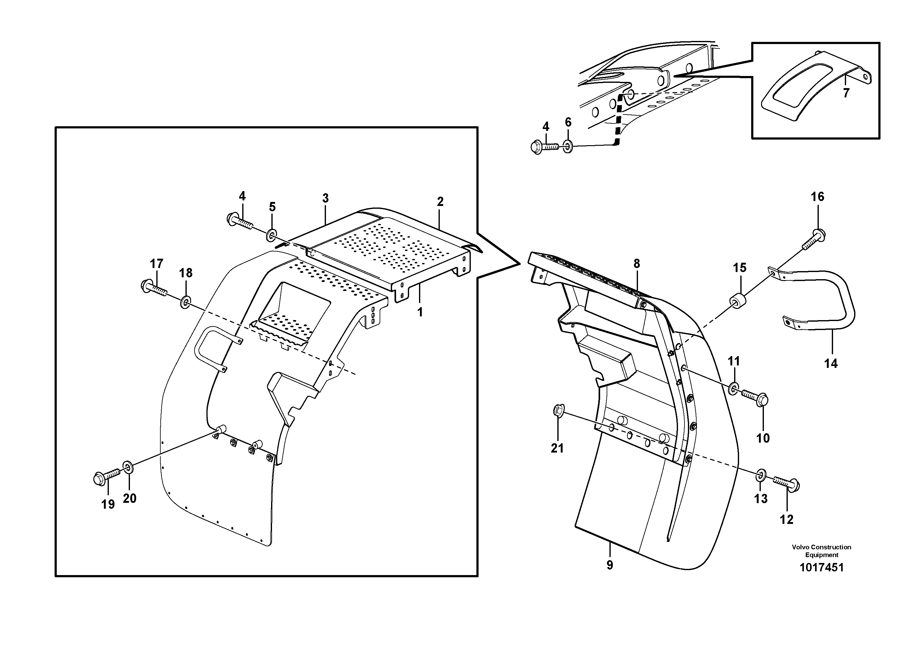 Fender, rear  82543 — volvo parts diagram
