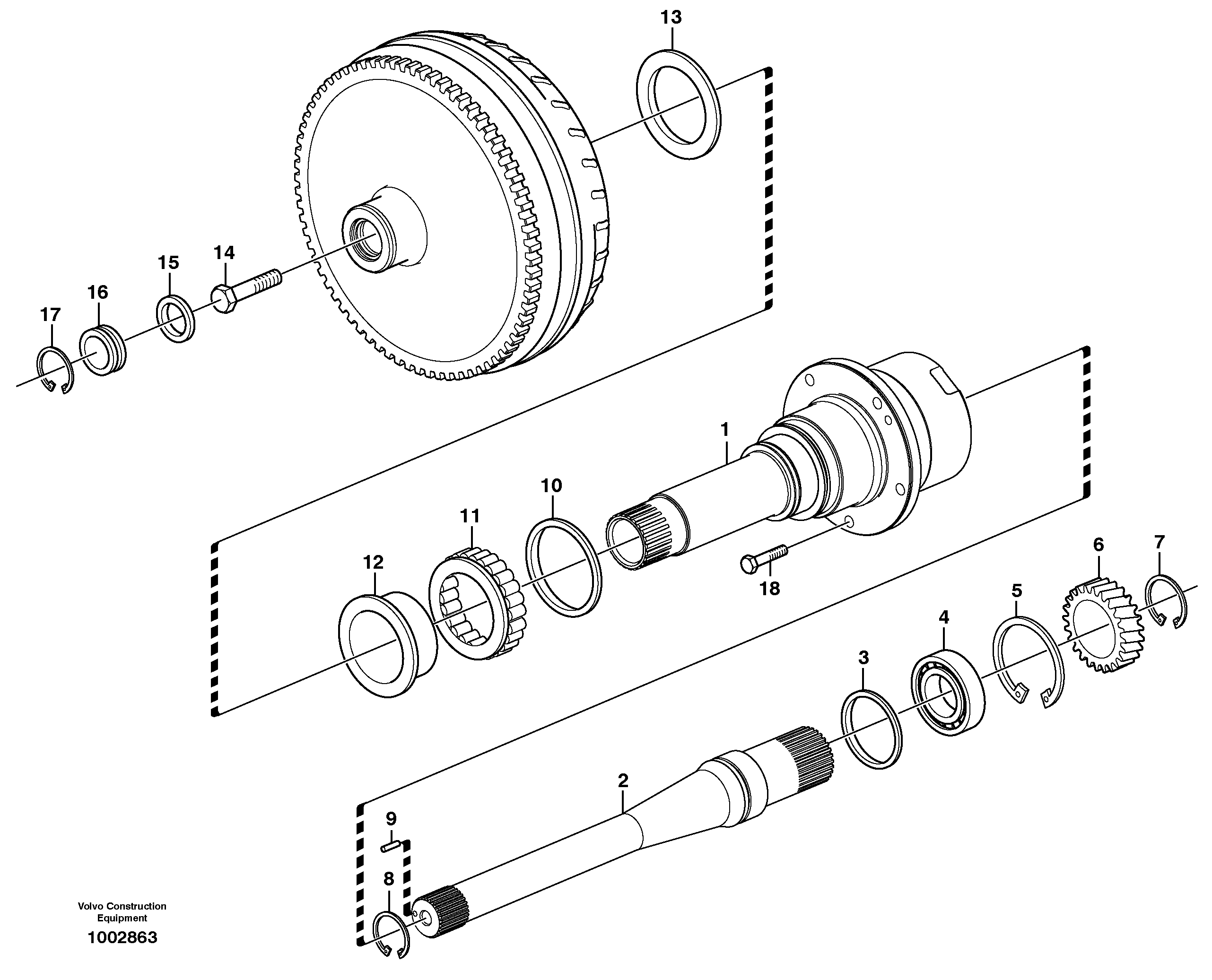 Torque converter  22532 — volvo parts diagram