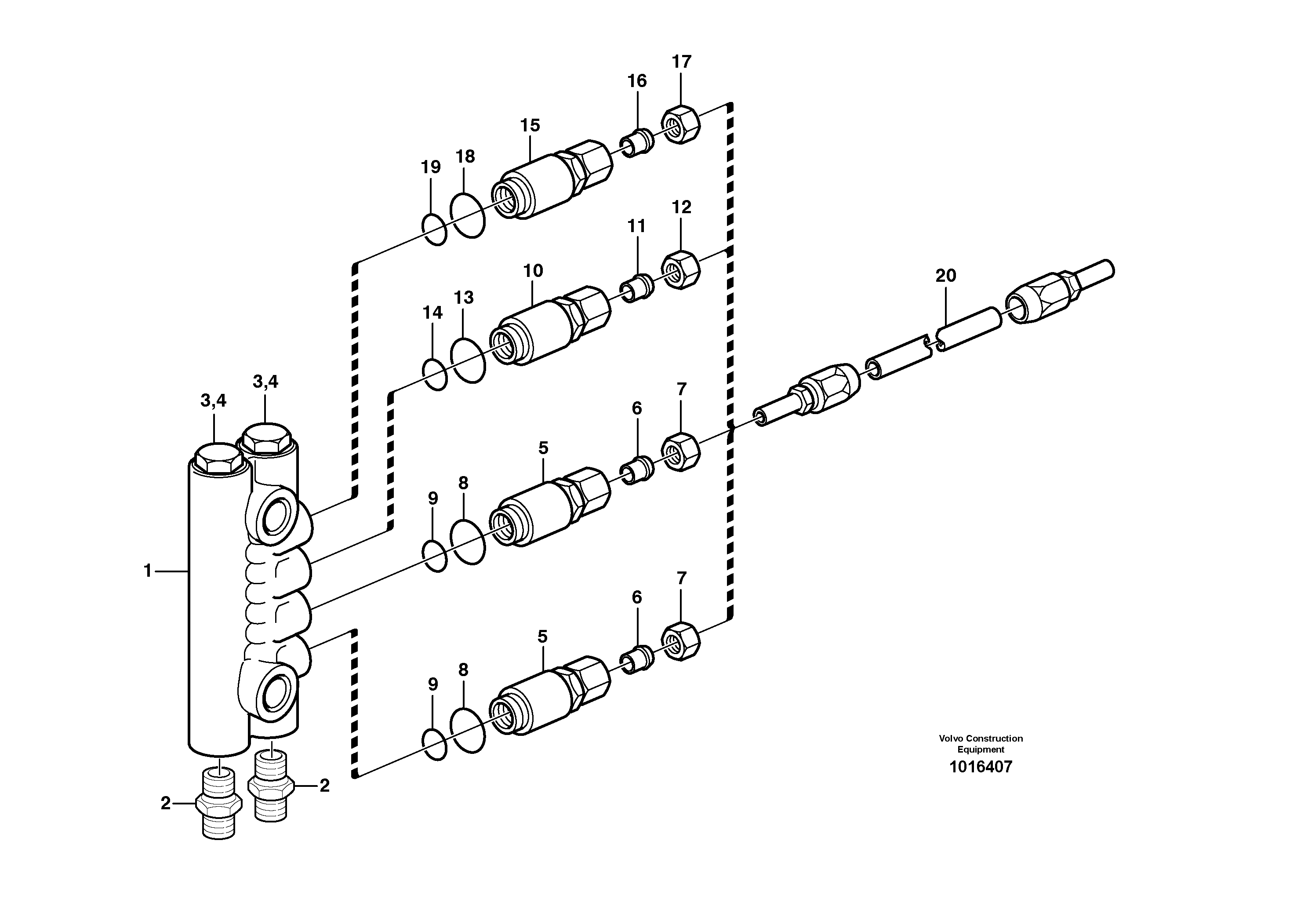 Distribution block, B3  82531 — volvo parts diagram