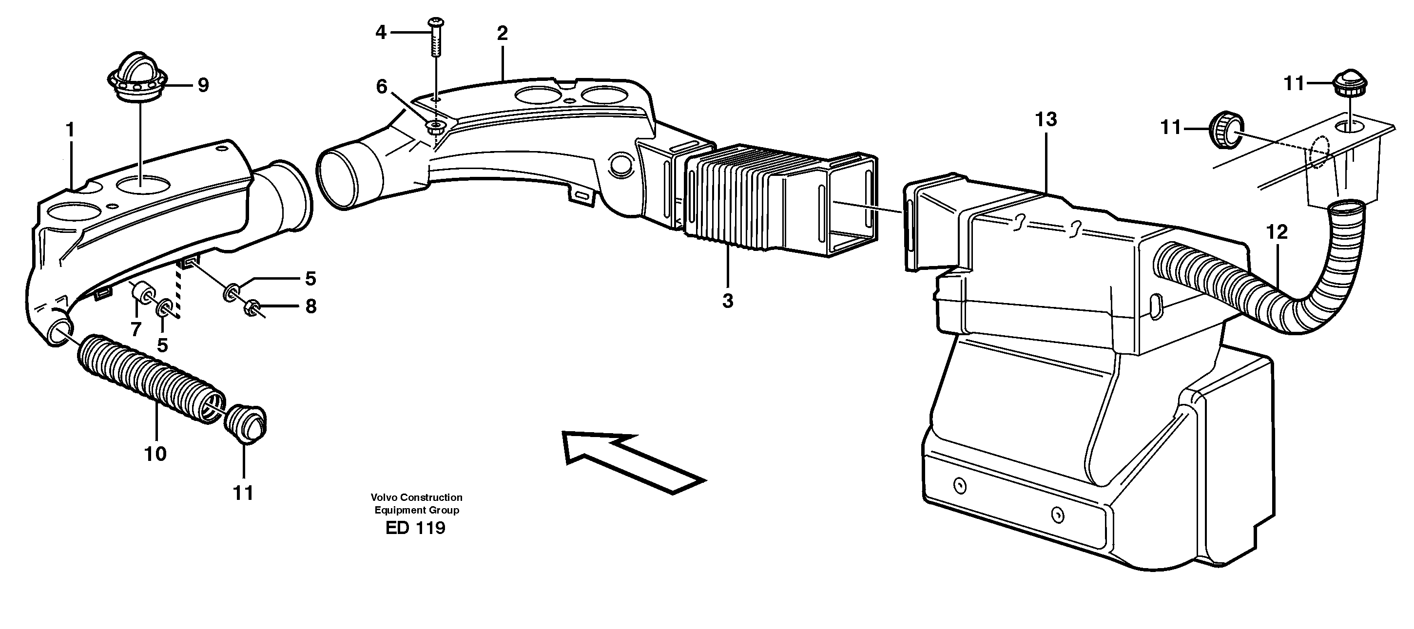 Air ducts — volvo parts diagram