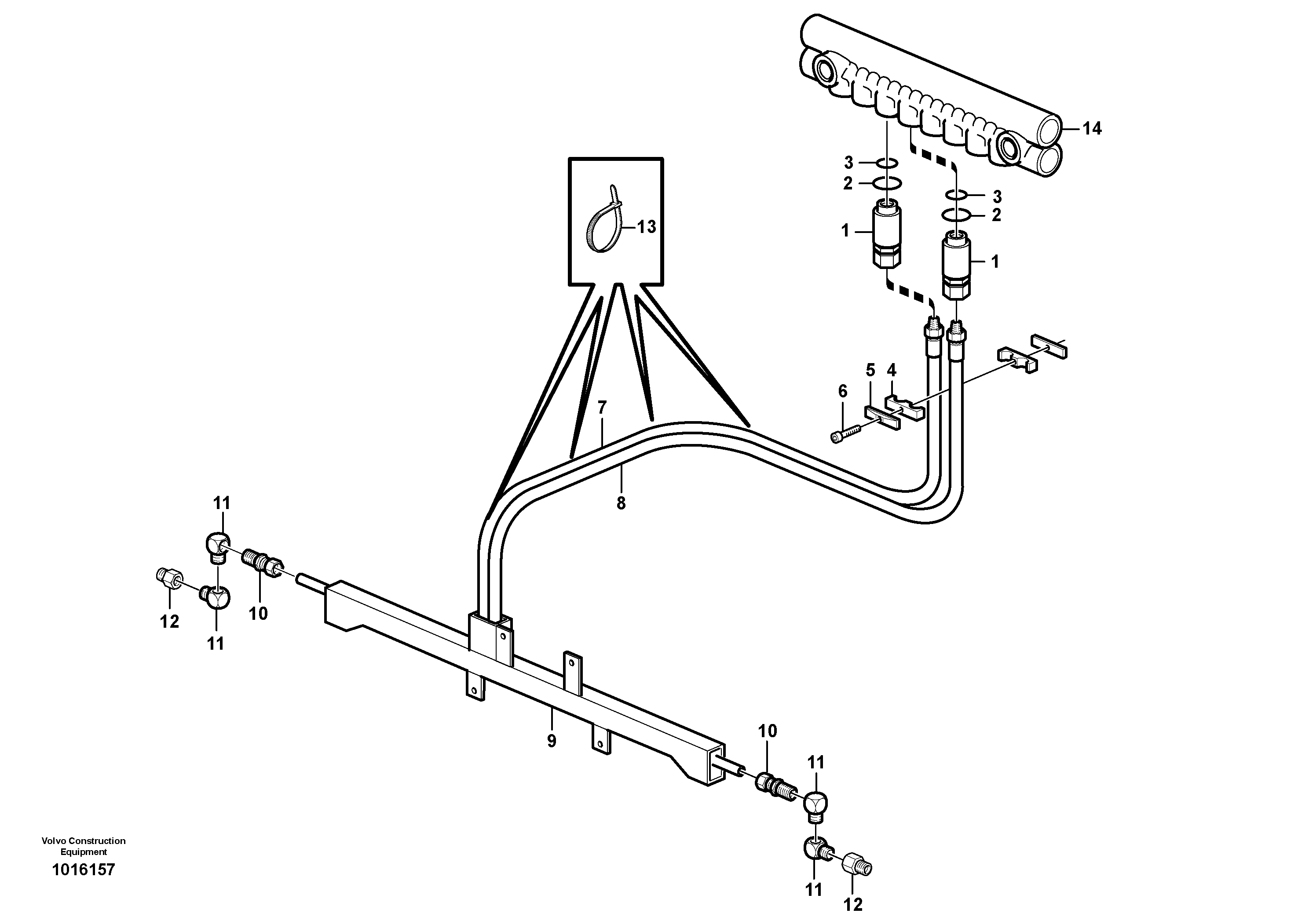 Central lubrication,tool bar  82529 — volvo parts diagram