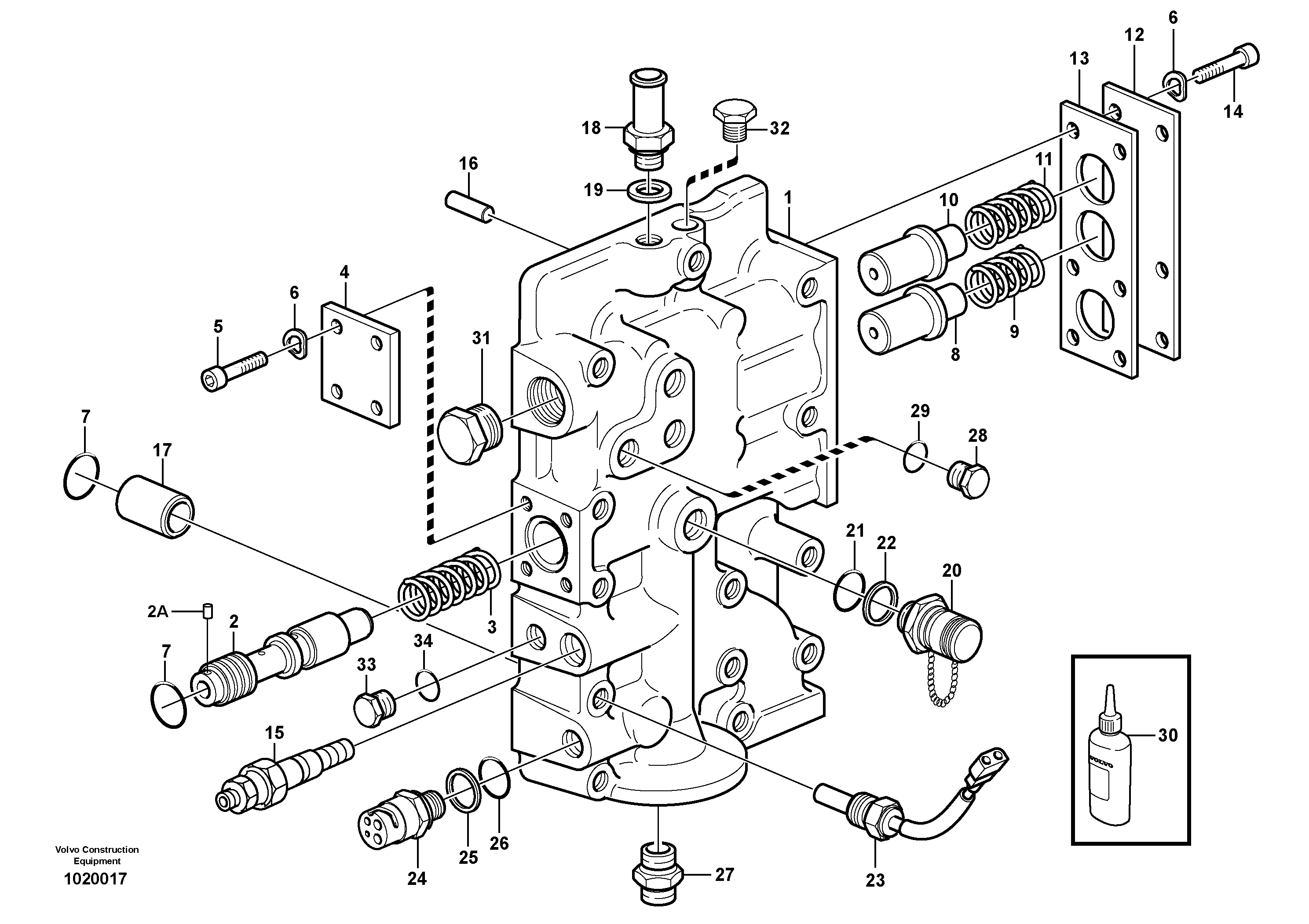Pressure limiting valve  22532 — volvo parts diagram