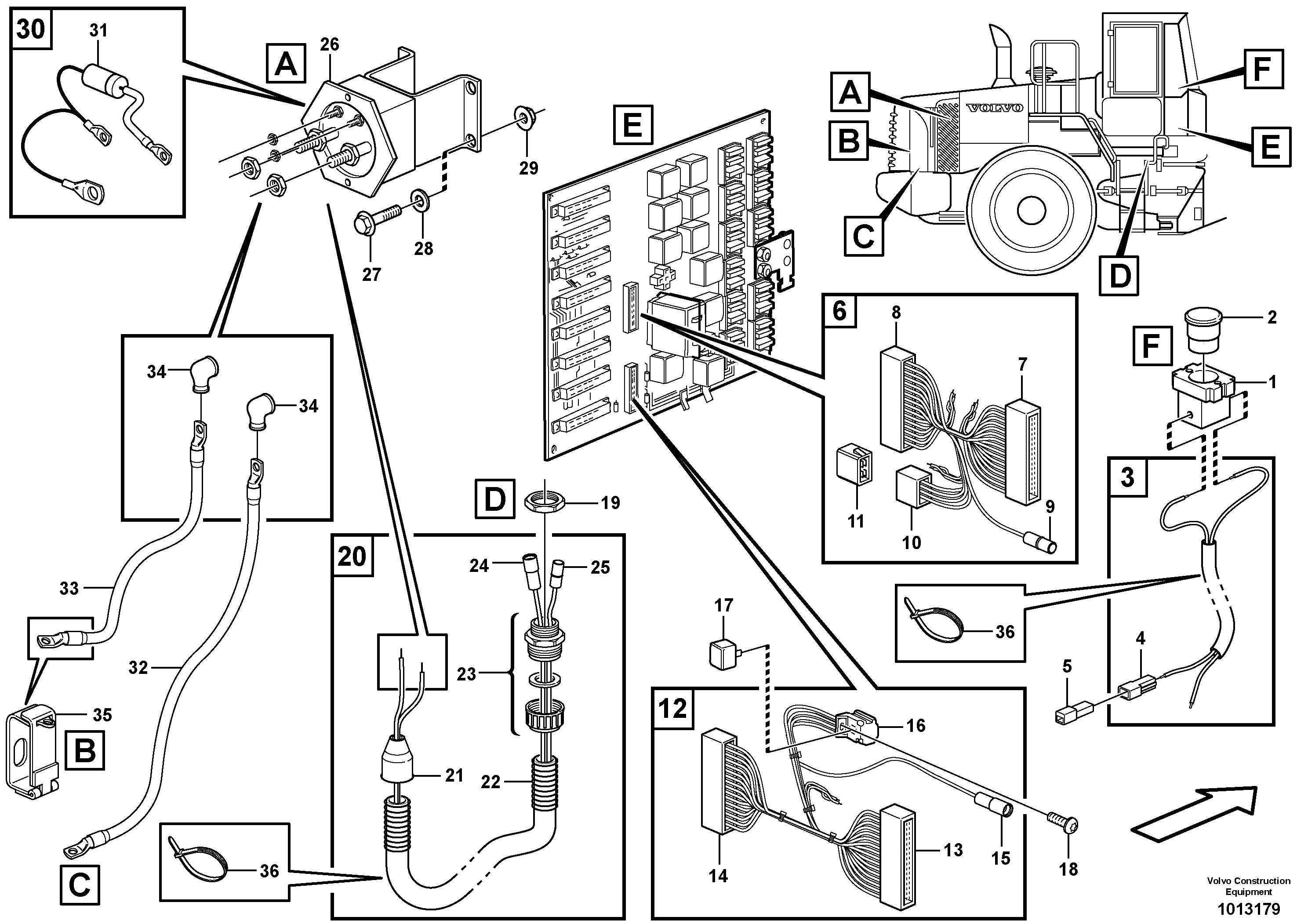 Battery main switch  82257 — volvo parts diagram