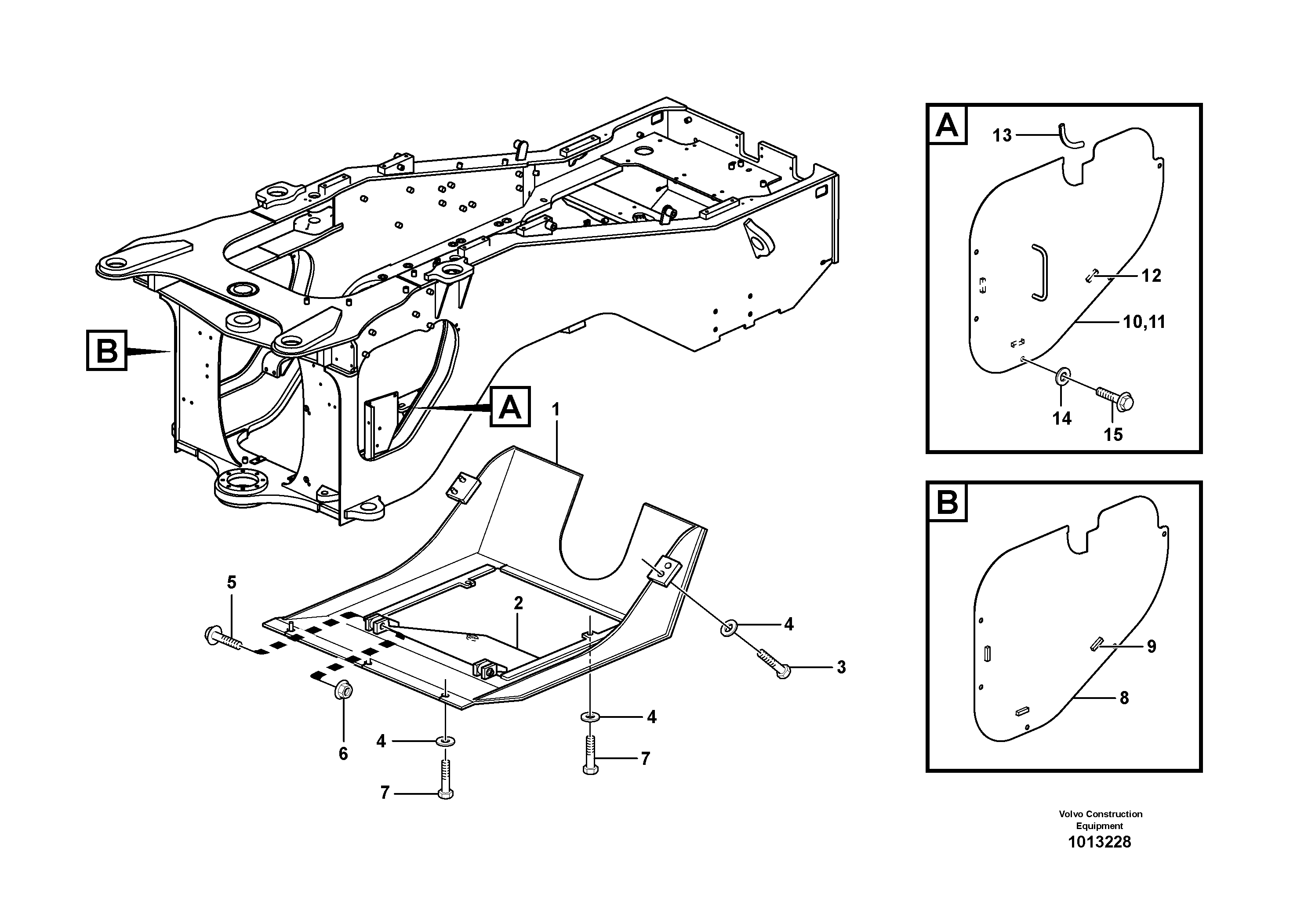 Belly guard, rear. — volvo parts diagram