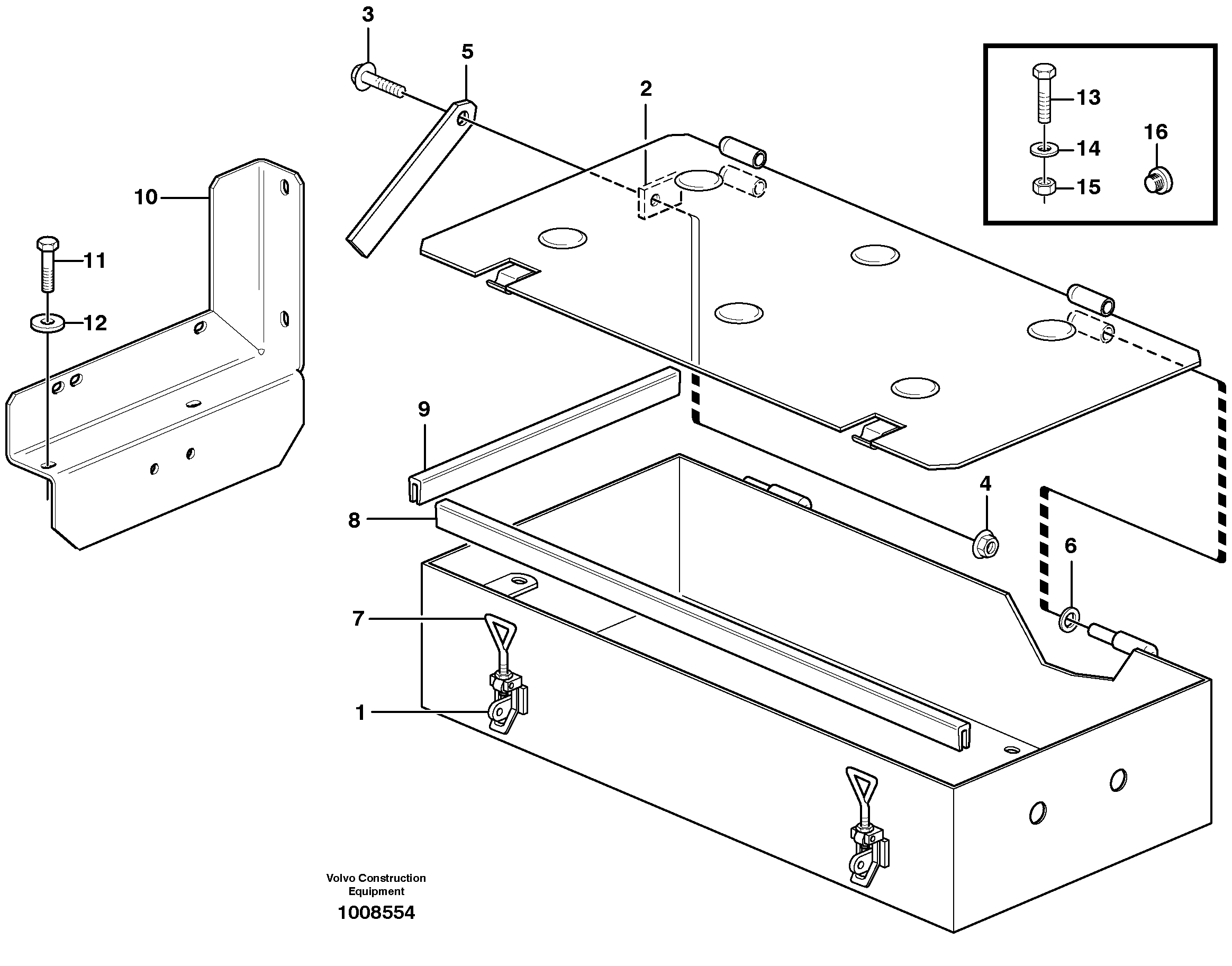 Tool box  82555 — volvo parts diagram