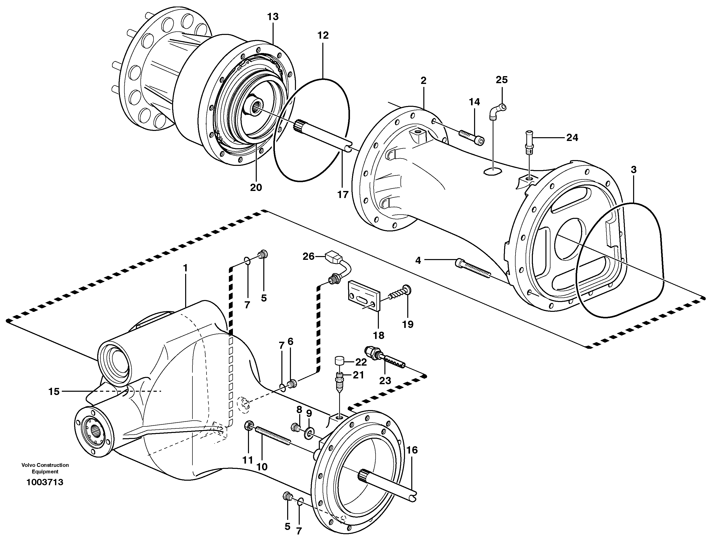 Planet shaft, rear — volvo parts diagram