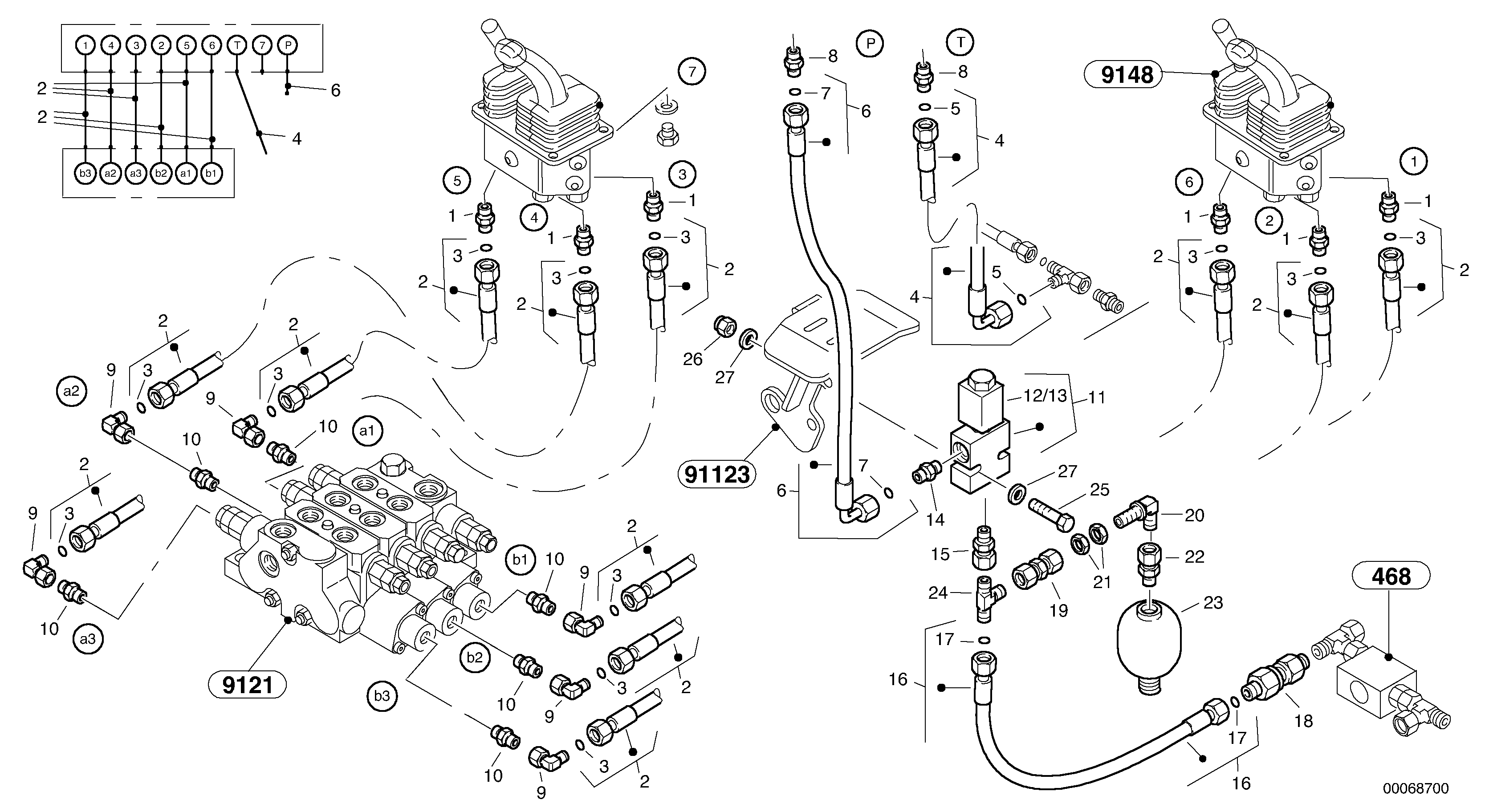 Lines - servo control — volvo parts diagram
