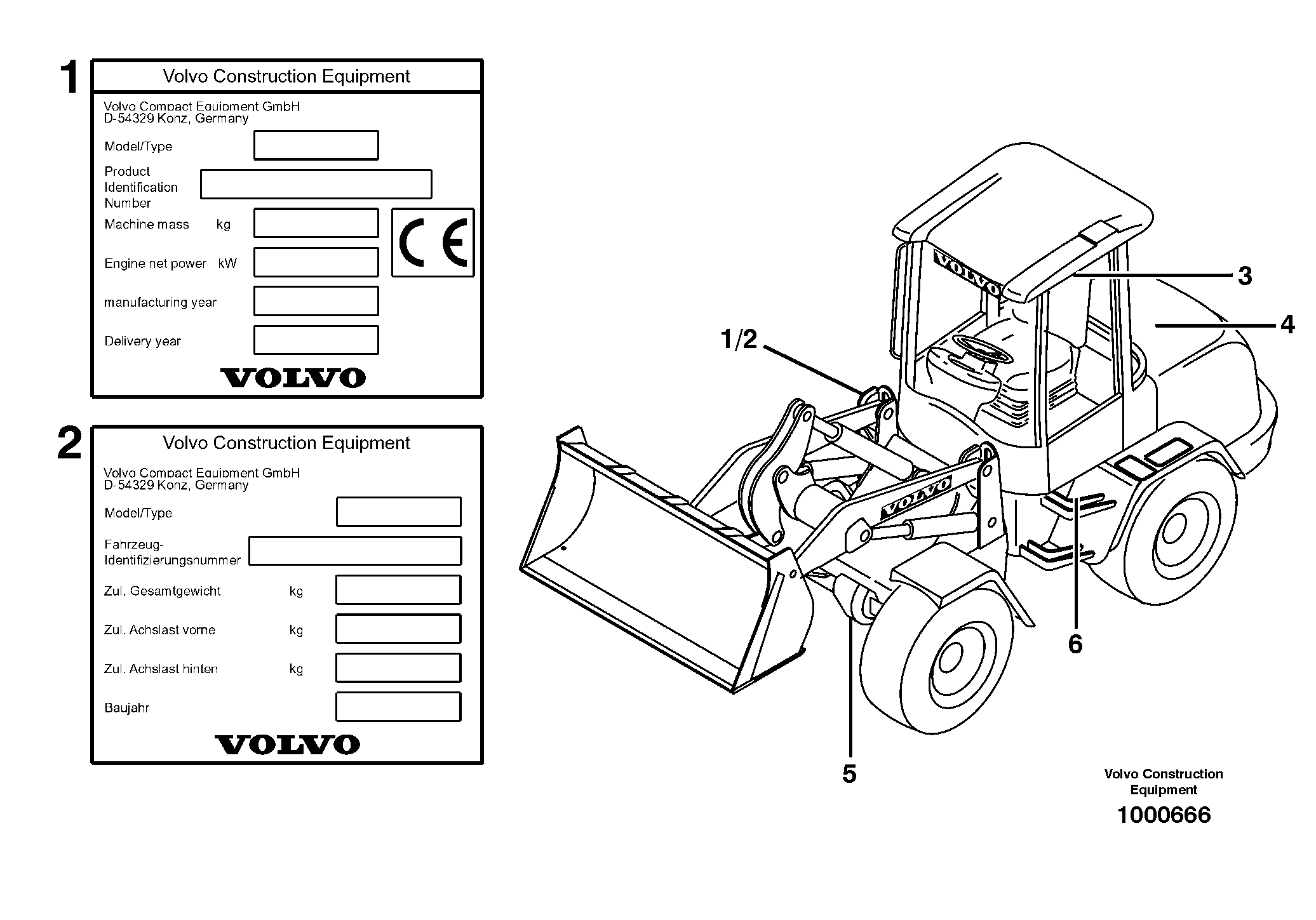 Product sign plate — volvo parts diagram