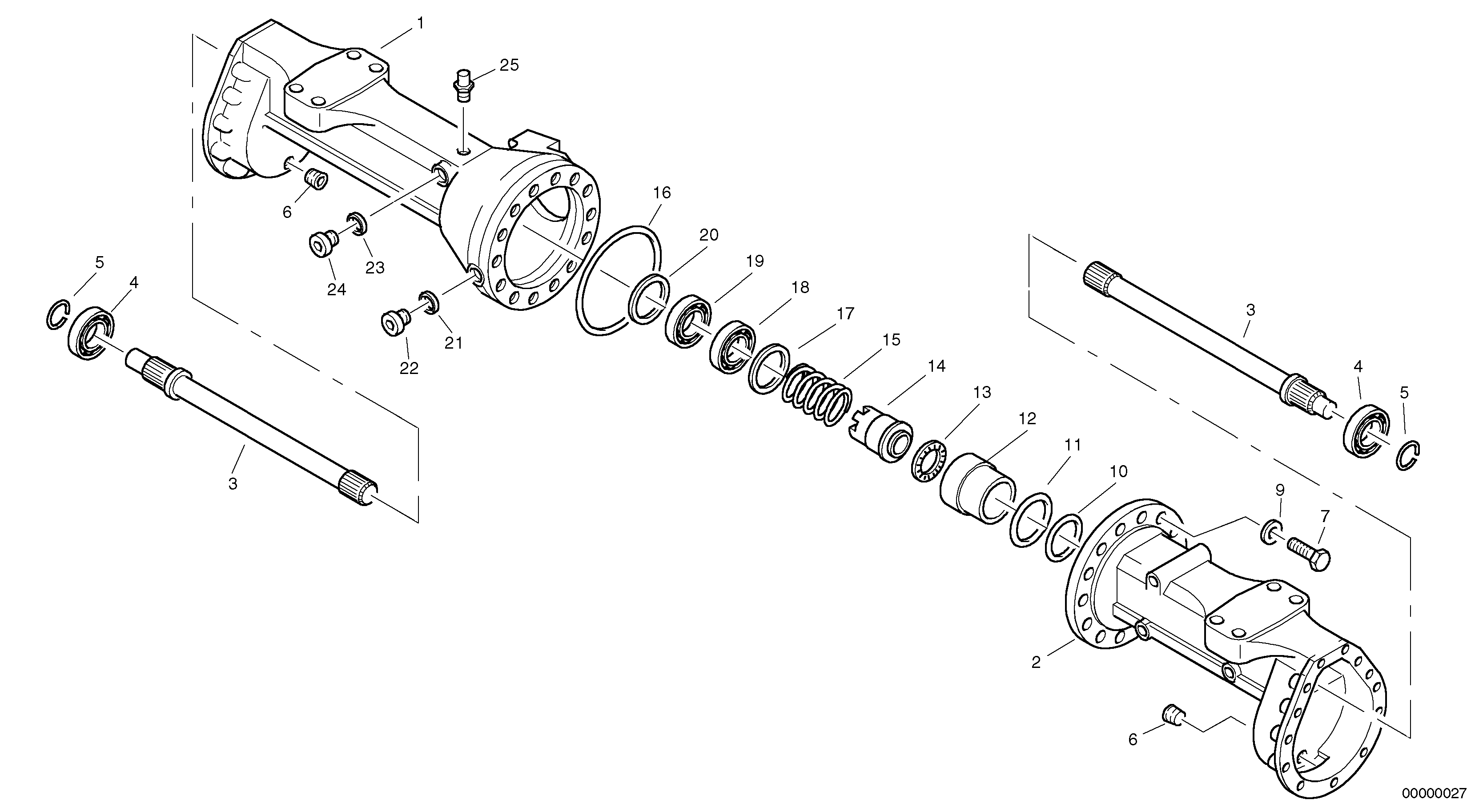 Housing - front axle — volvo parts diagram