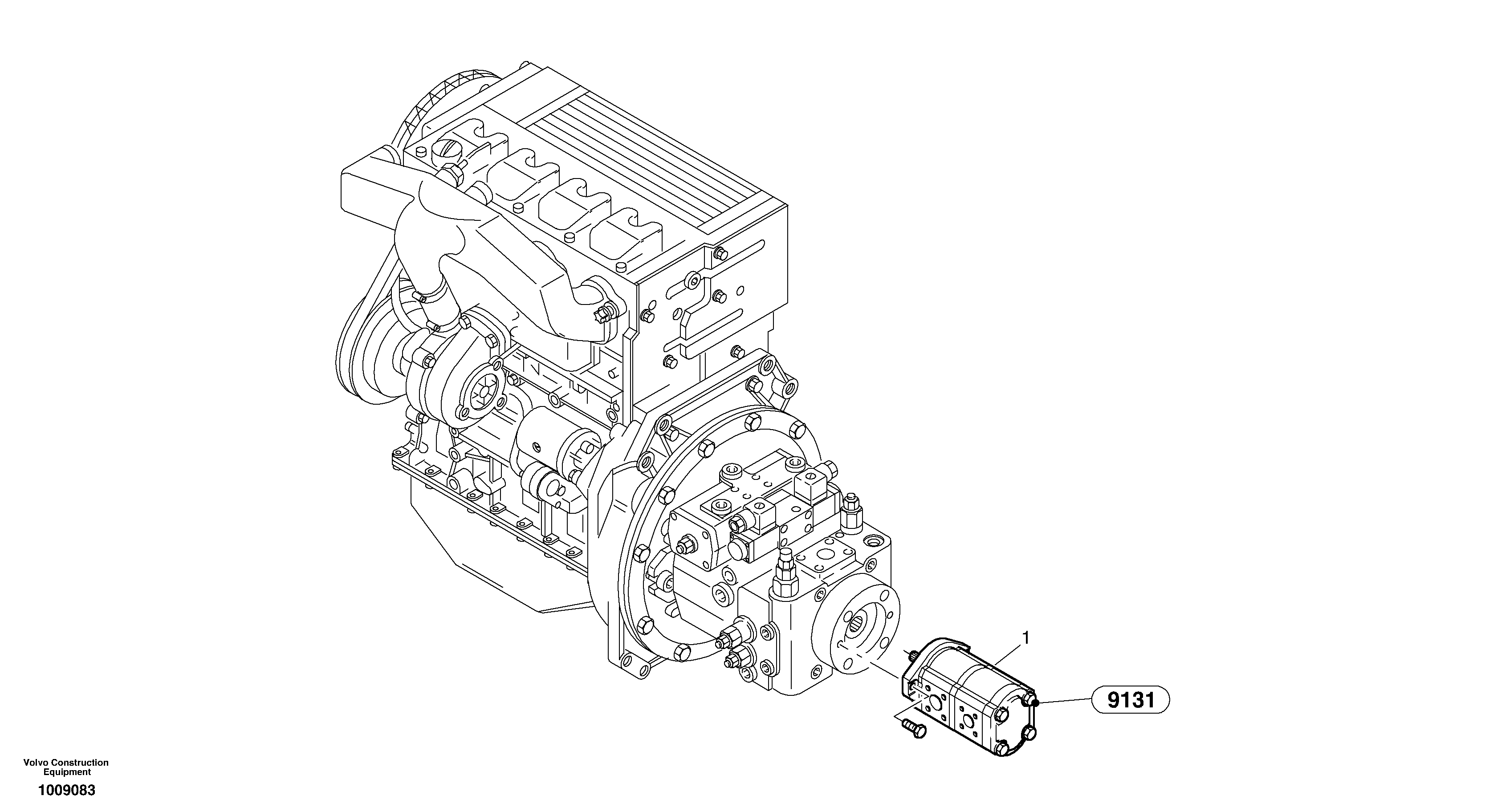Steering pump — volvo parts diagram