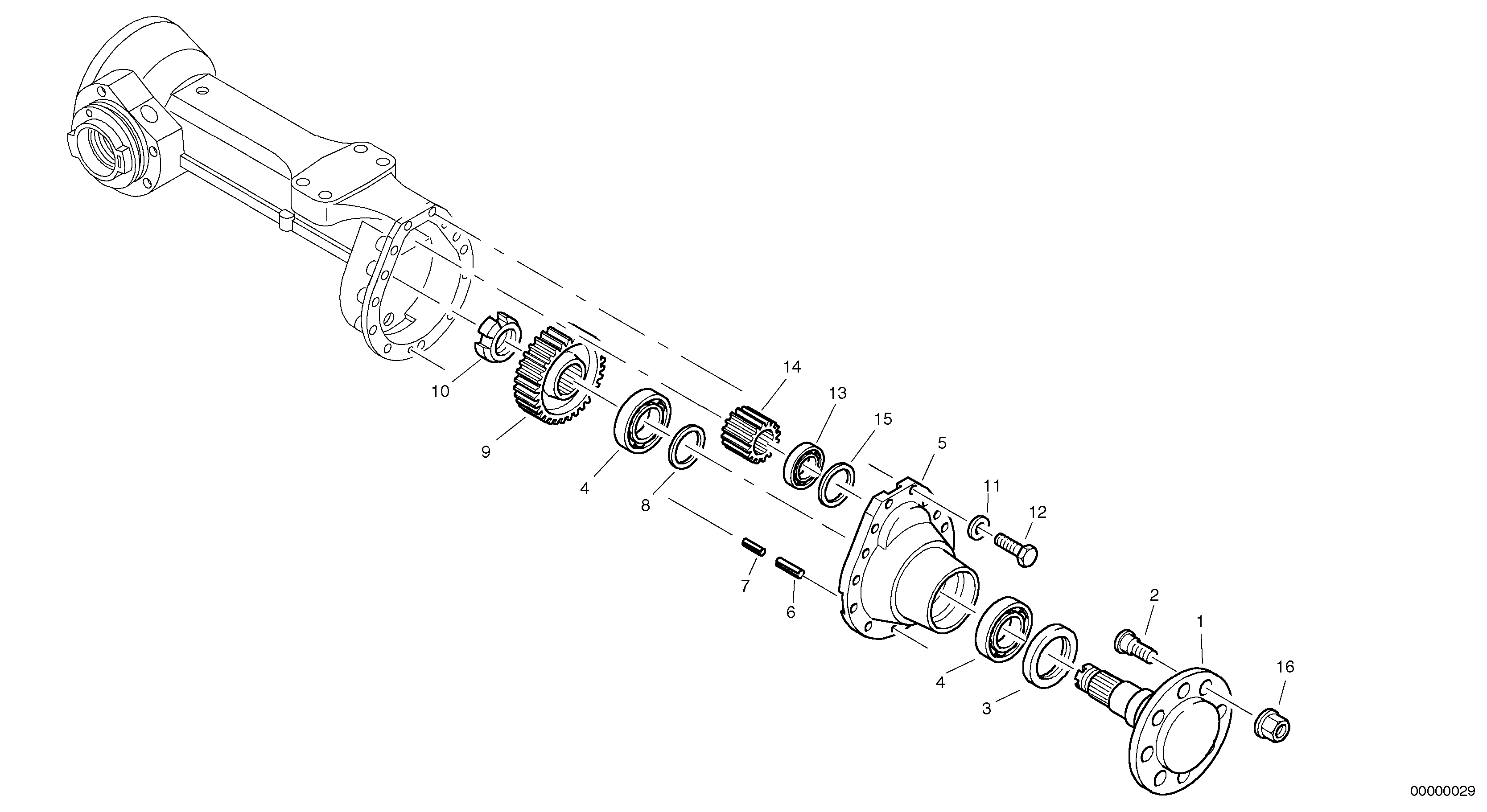 Final drive - Portal-rear axle — volvo parts diagram
