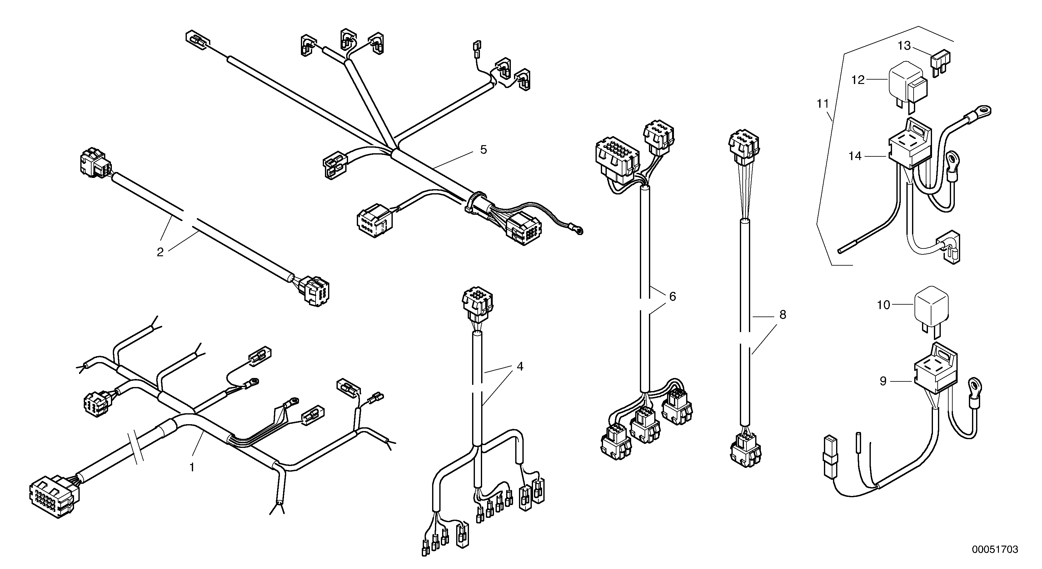 Electric wires - Cabin — volvo parts diagram