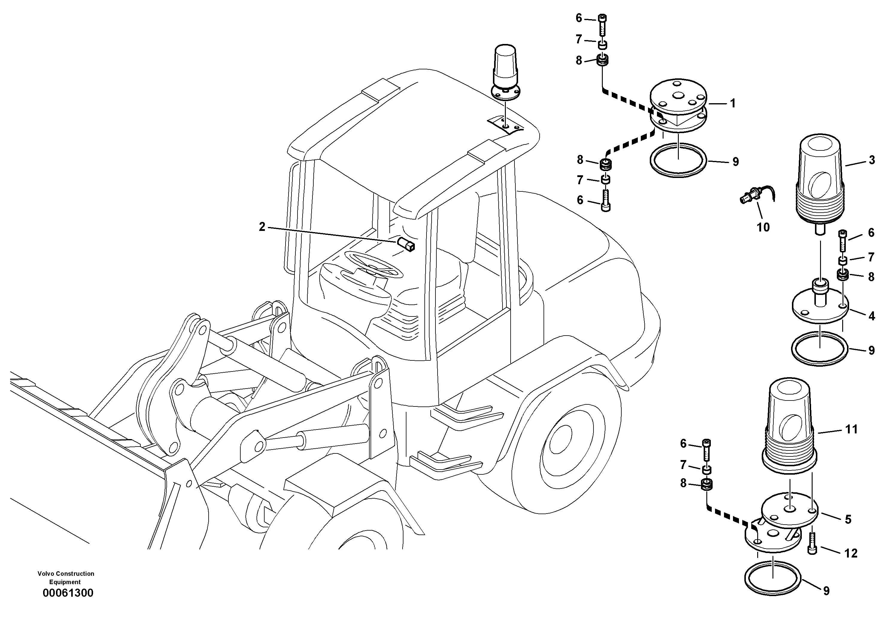 All-round side lamp — volvo parts diagram