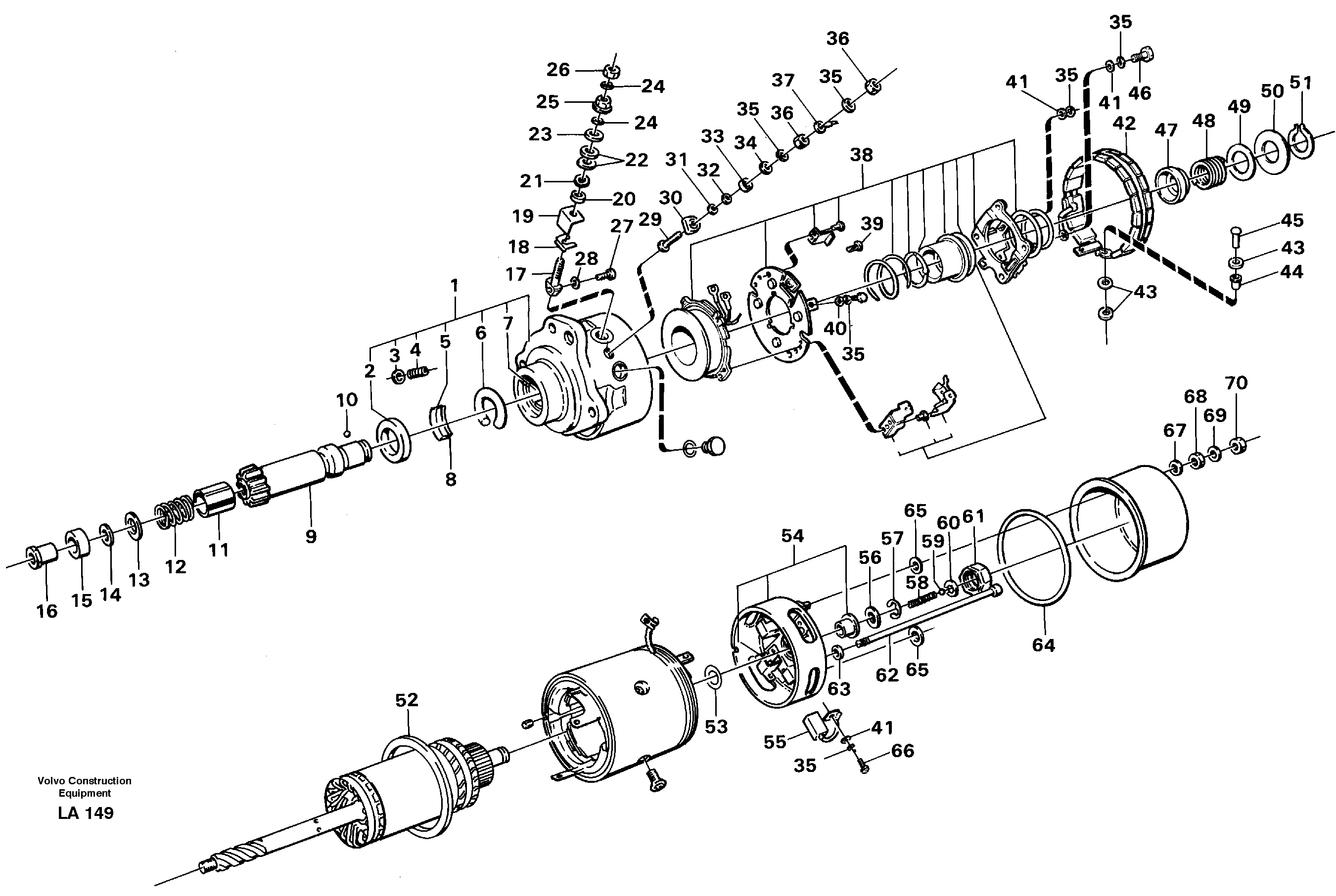 Starter motor — volvo parts diagram