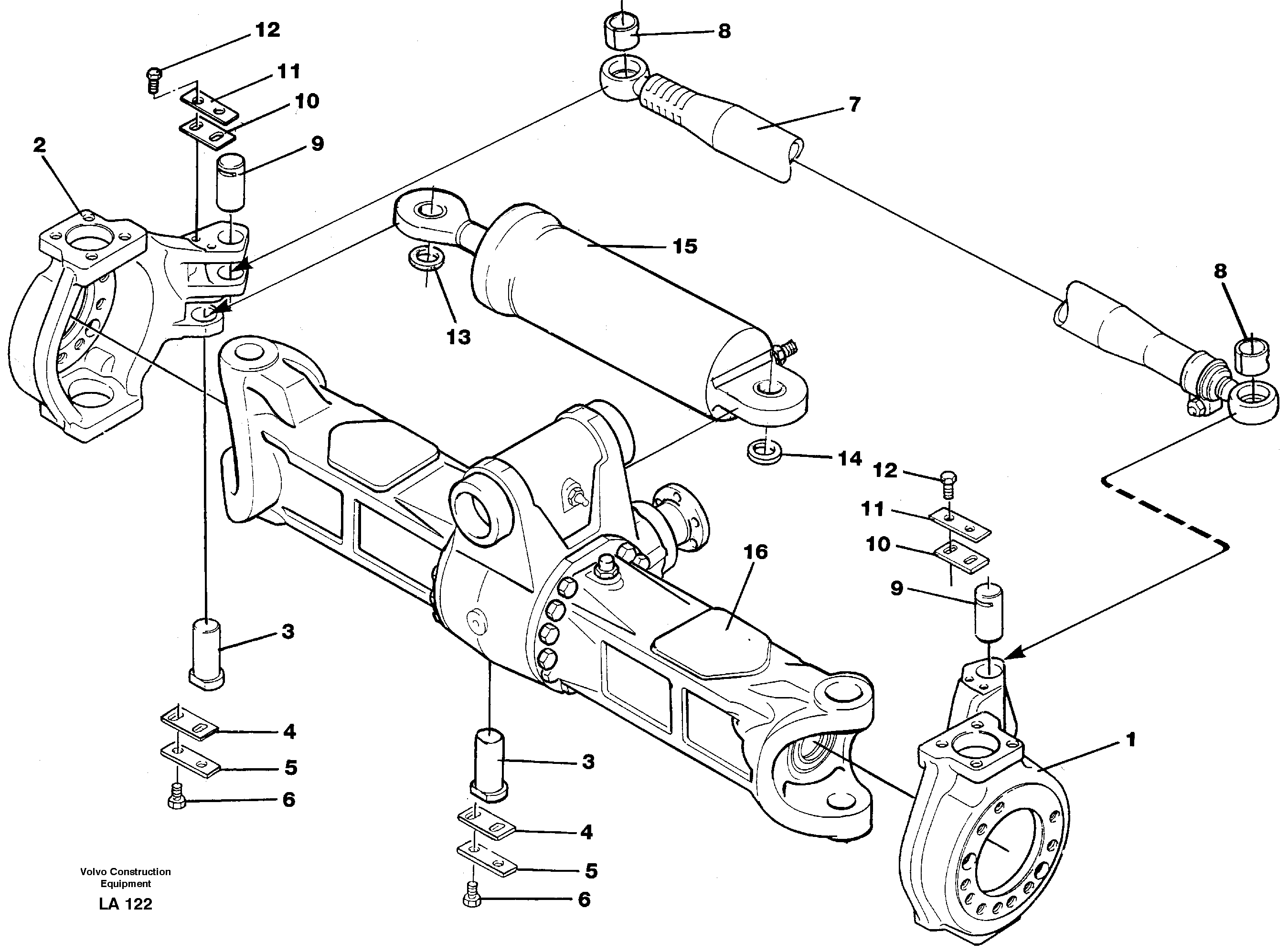 Knuckle ret and parallel stay — volvo parts diagram