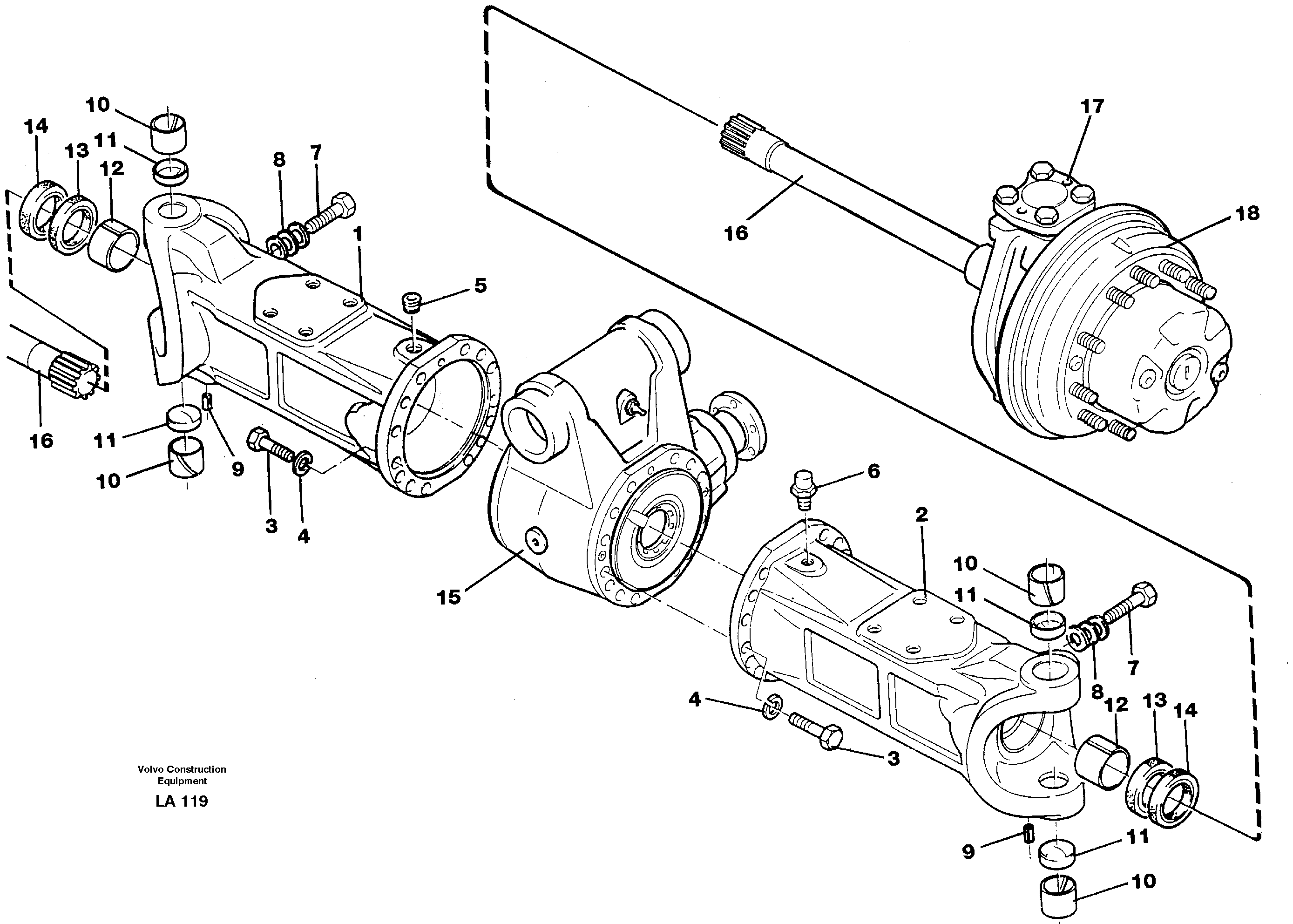 Axle beam, front — volvo parts diagram