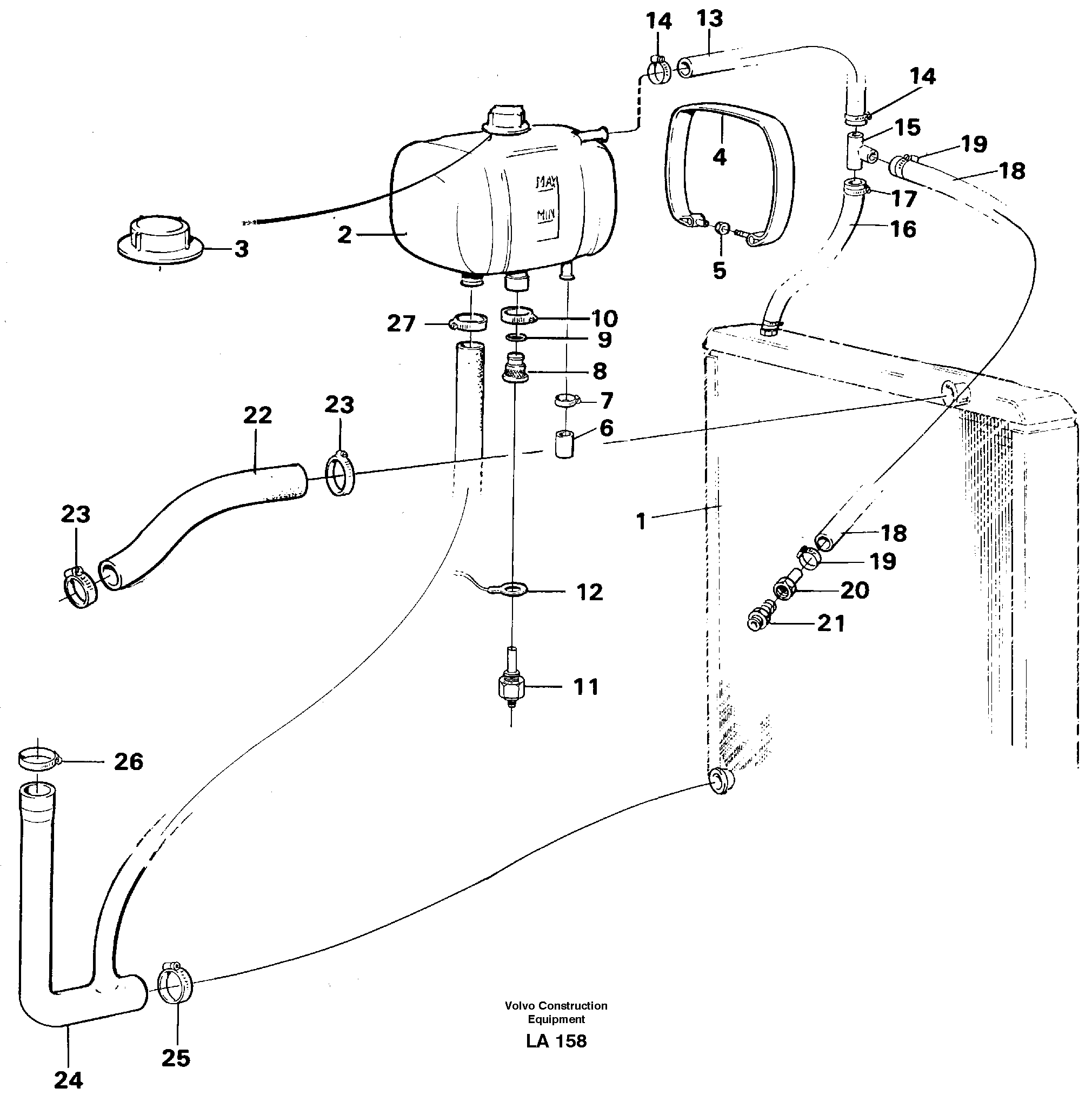Cooling system — volvo parts diagram