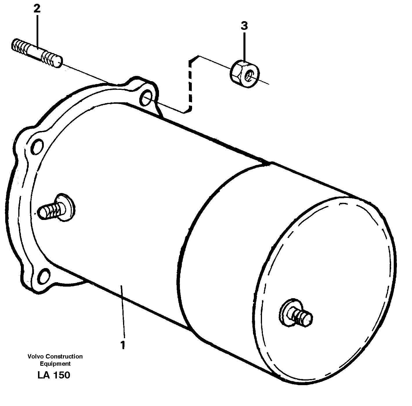 Starter motor, mounting — volvo parts diagram