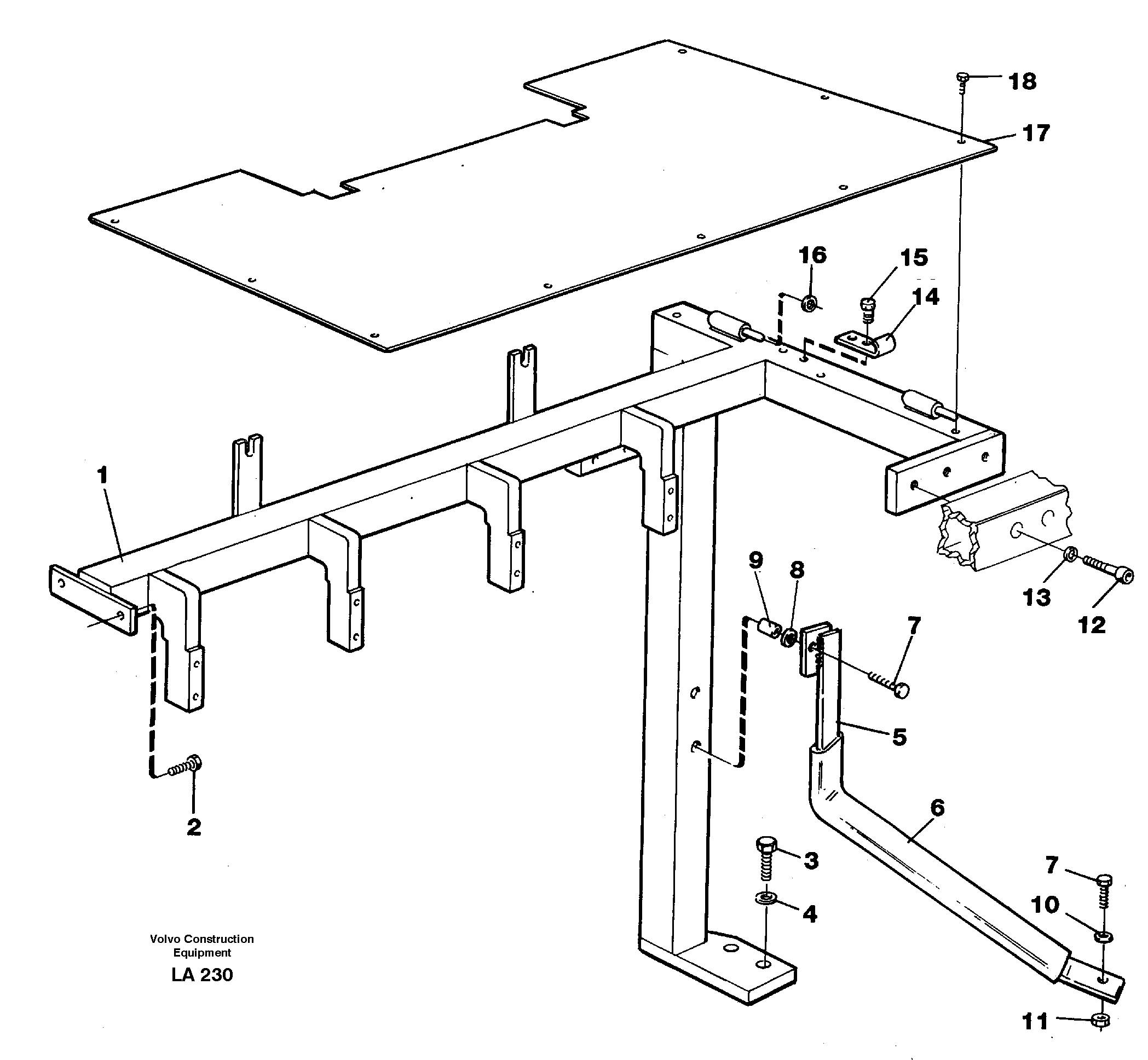 Support, front — volvo parts diagram