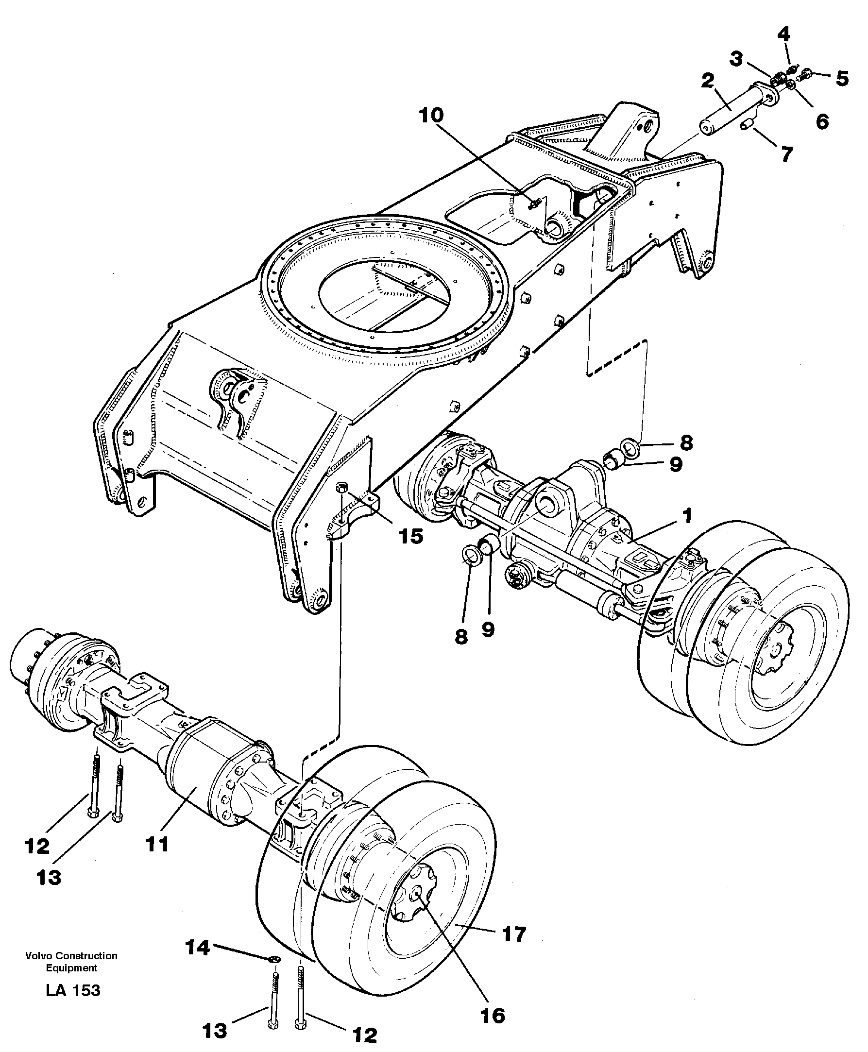 Driveshafts with assembly parts — volvo parts diagram