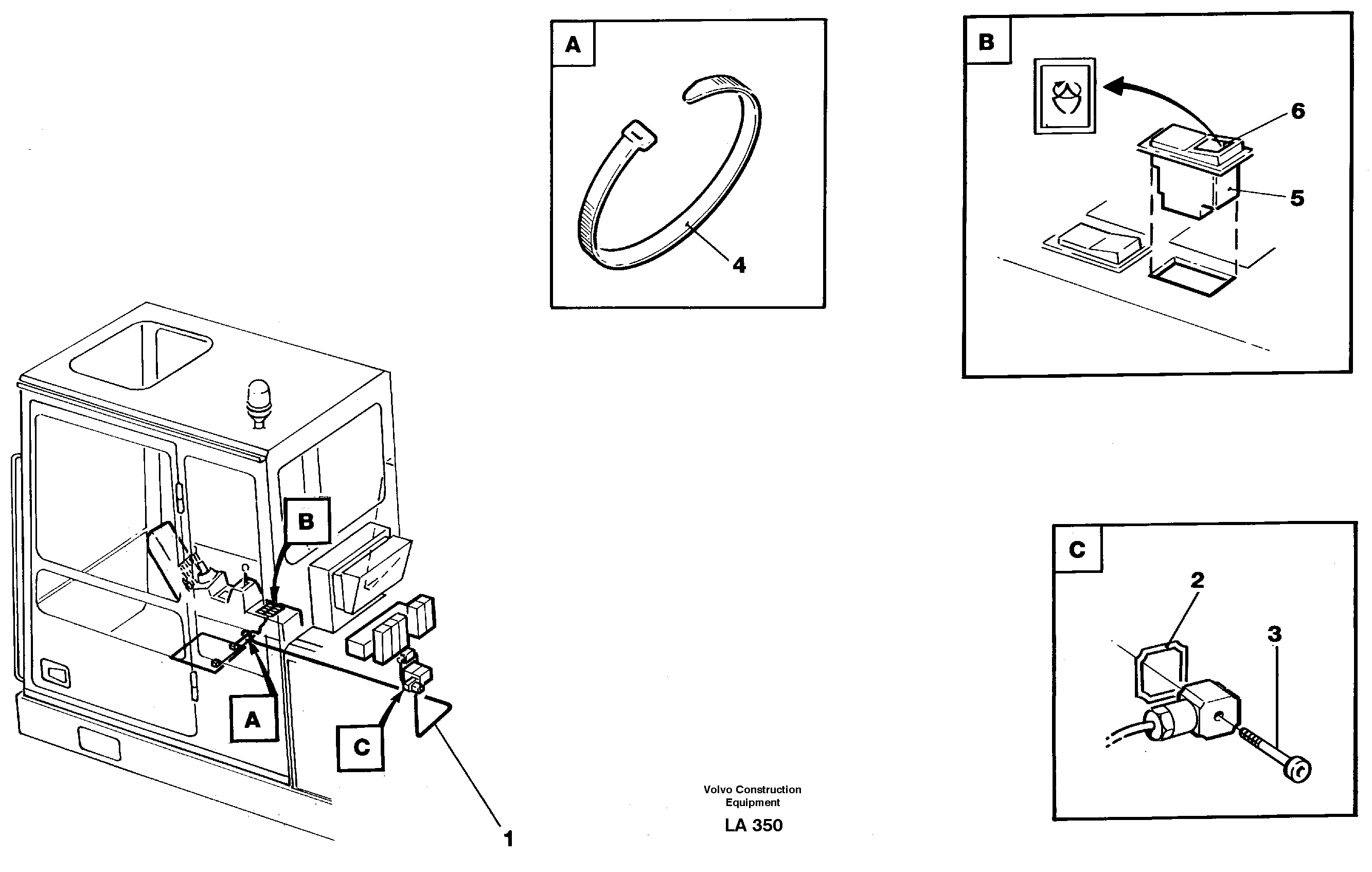 Electric installation for materials handling equipment.  14341340 — volvo parts diagram