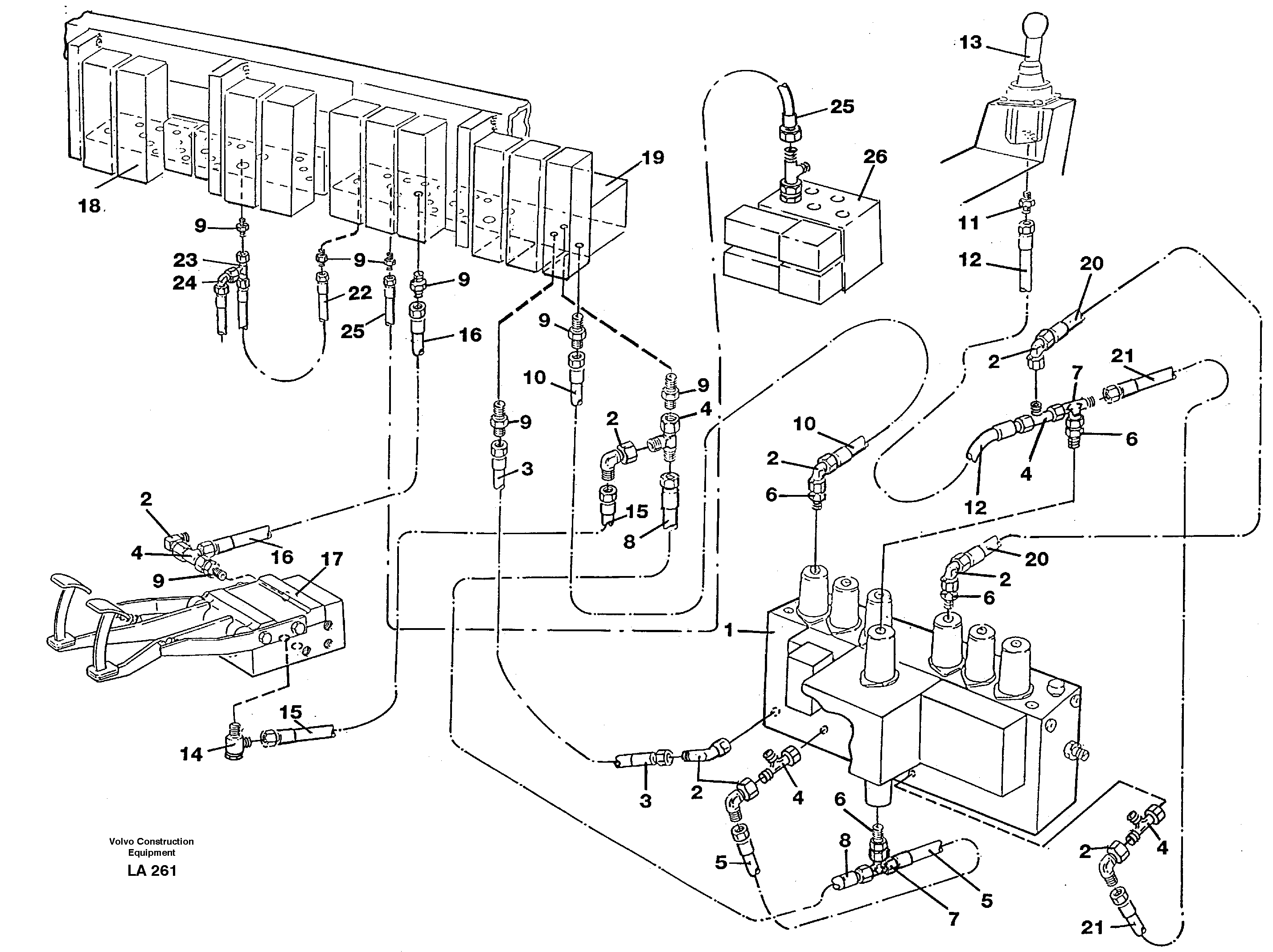 Servohydraulik, travel — volvo parts diagram
